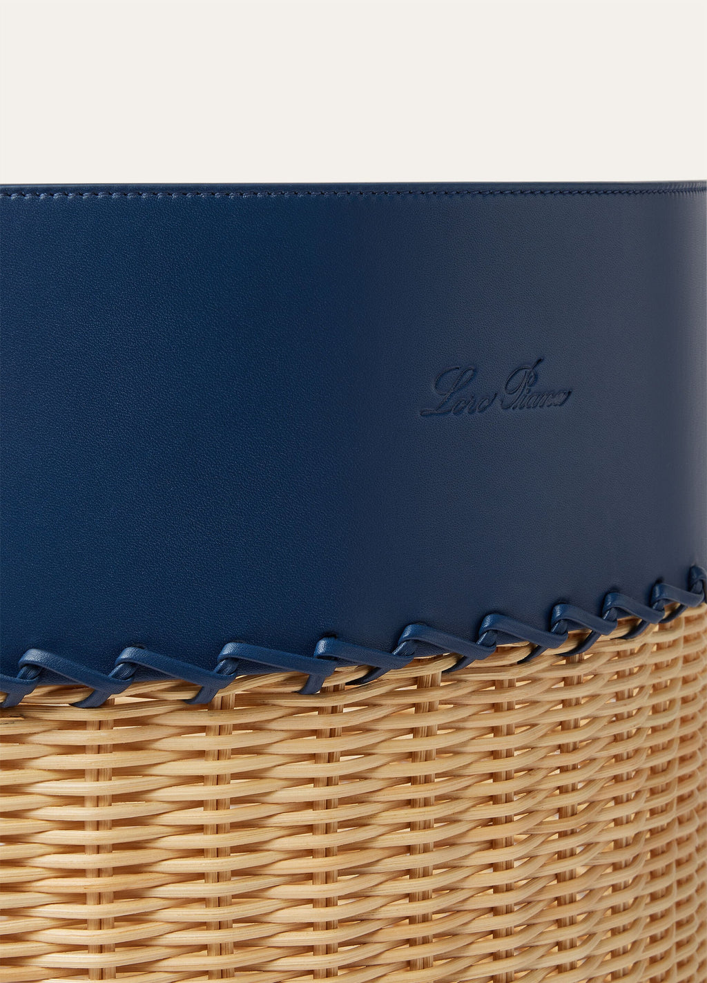 Medium Wicker Basket - Malt/Ocean Heart