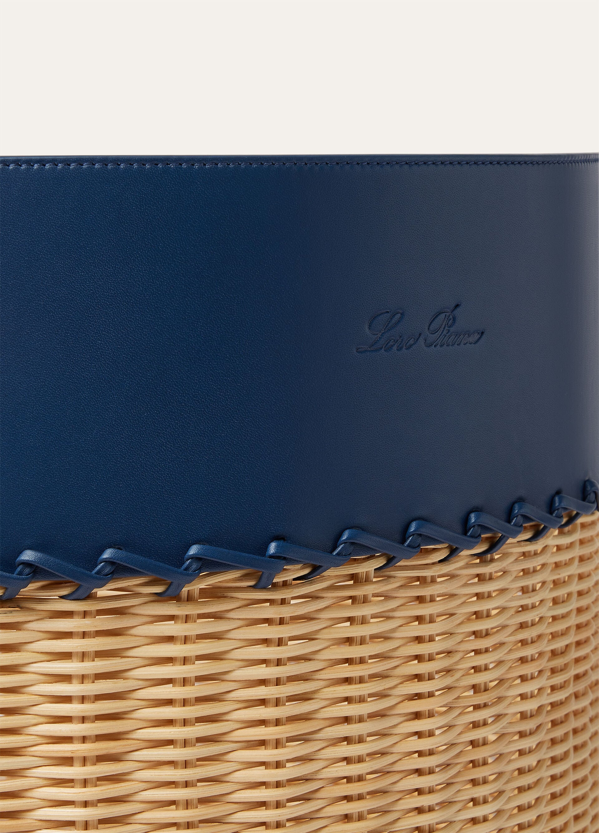 Medium Wicker Basket - Malt/Ocean Heart
