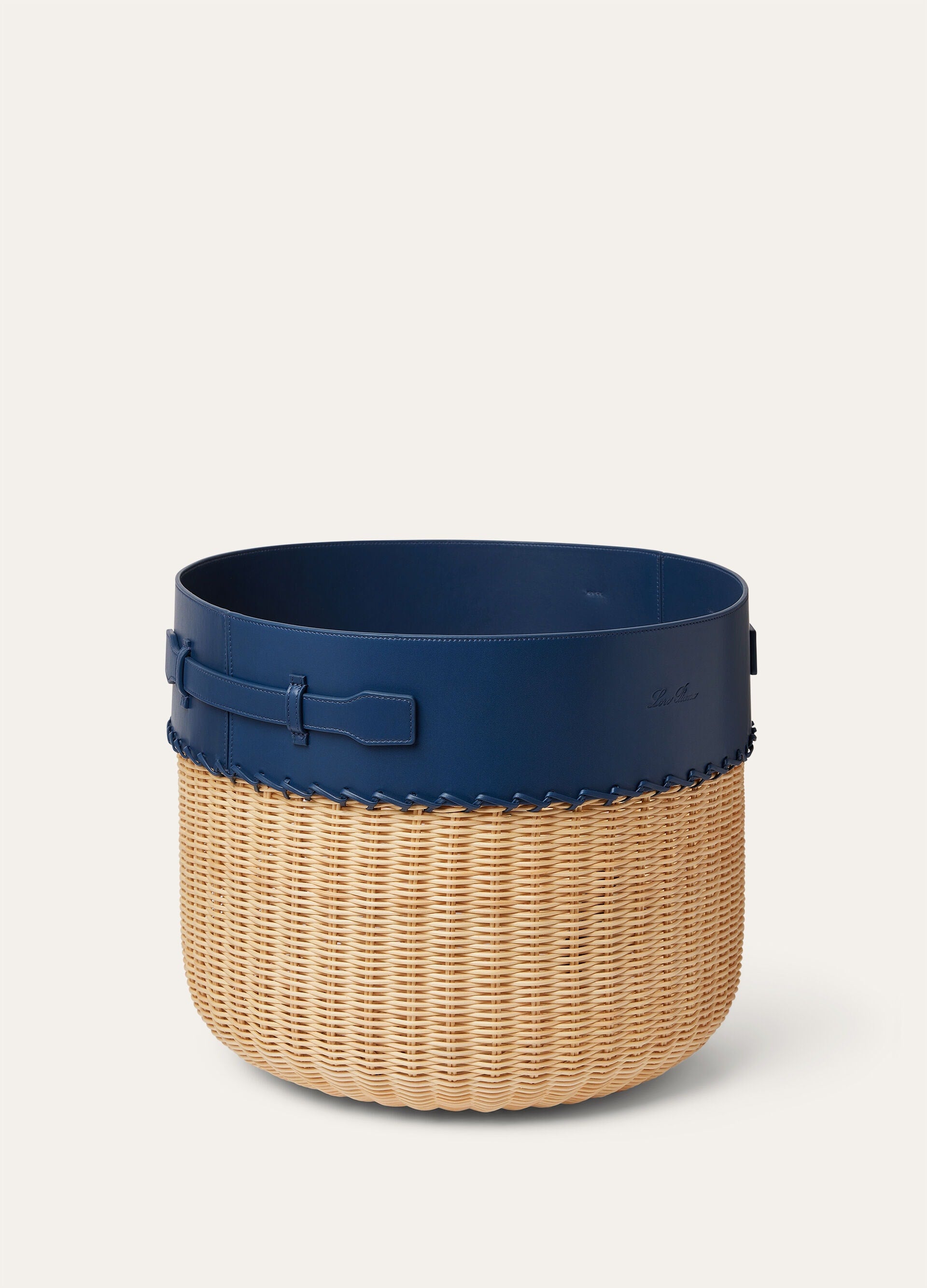 Medium Wicker Basket - Malt/Ocean Heart