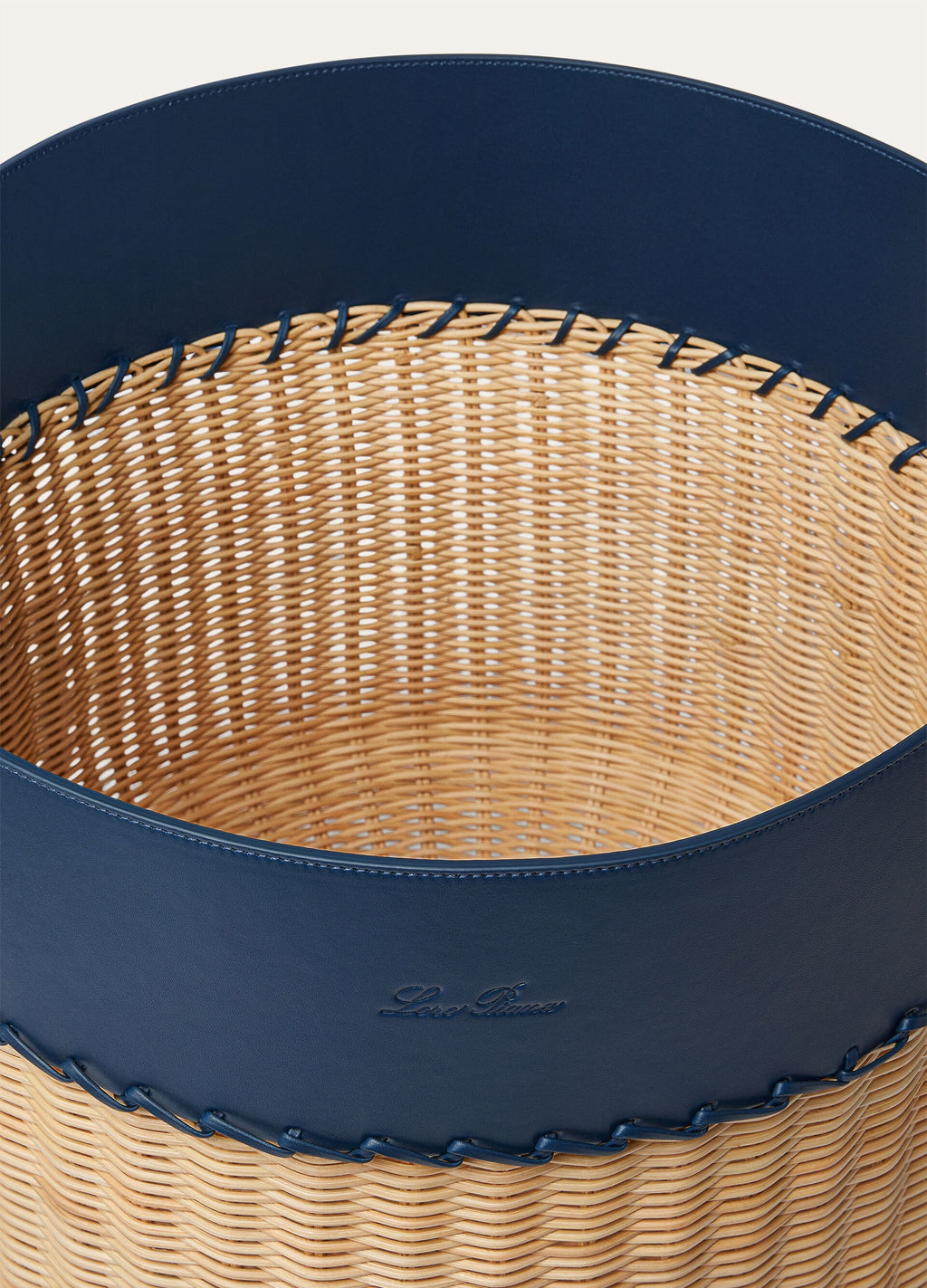 Medium Wicker Basket - Malt/Ocean Heart