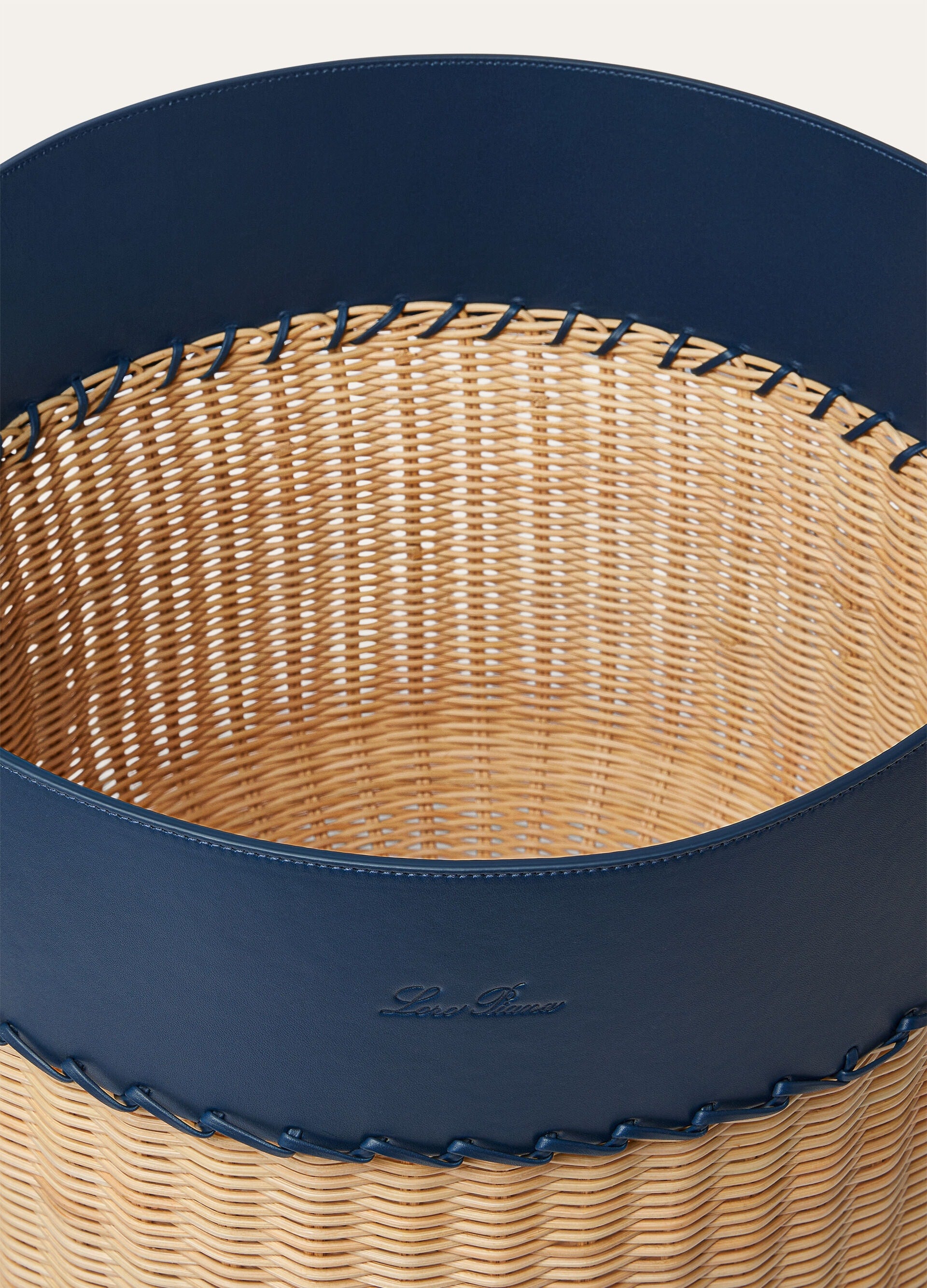 Medium Wicker Basket - Malt/Ocean Heart