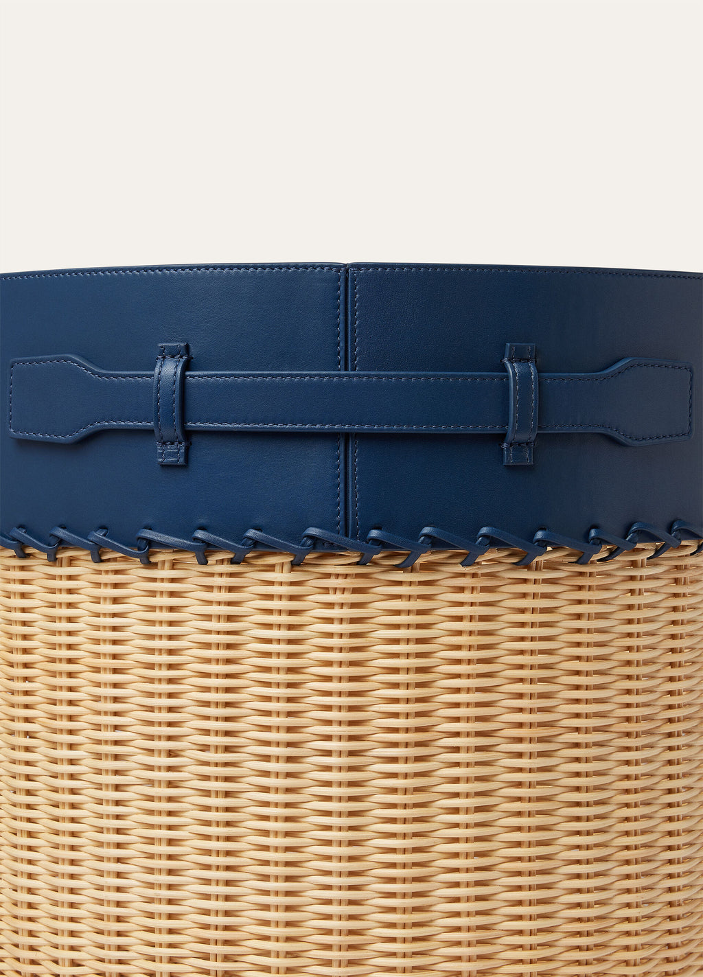Medium Wicker Basket - Malt/Ocean Heart