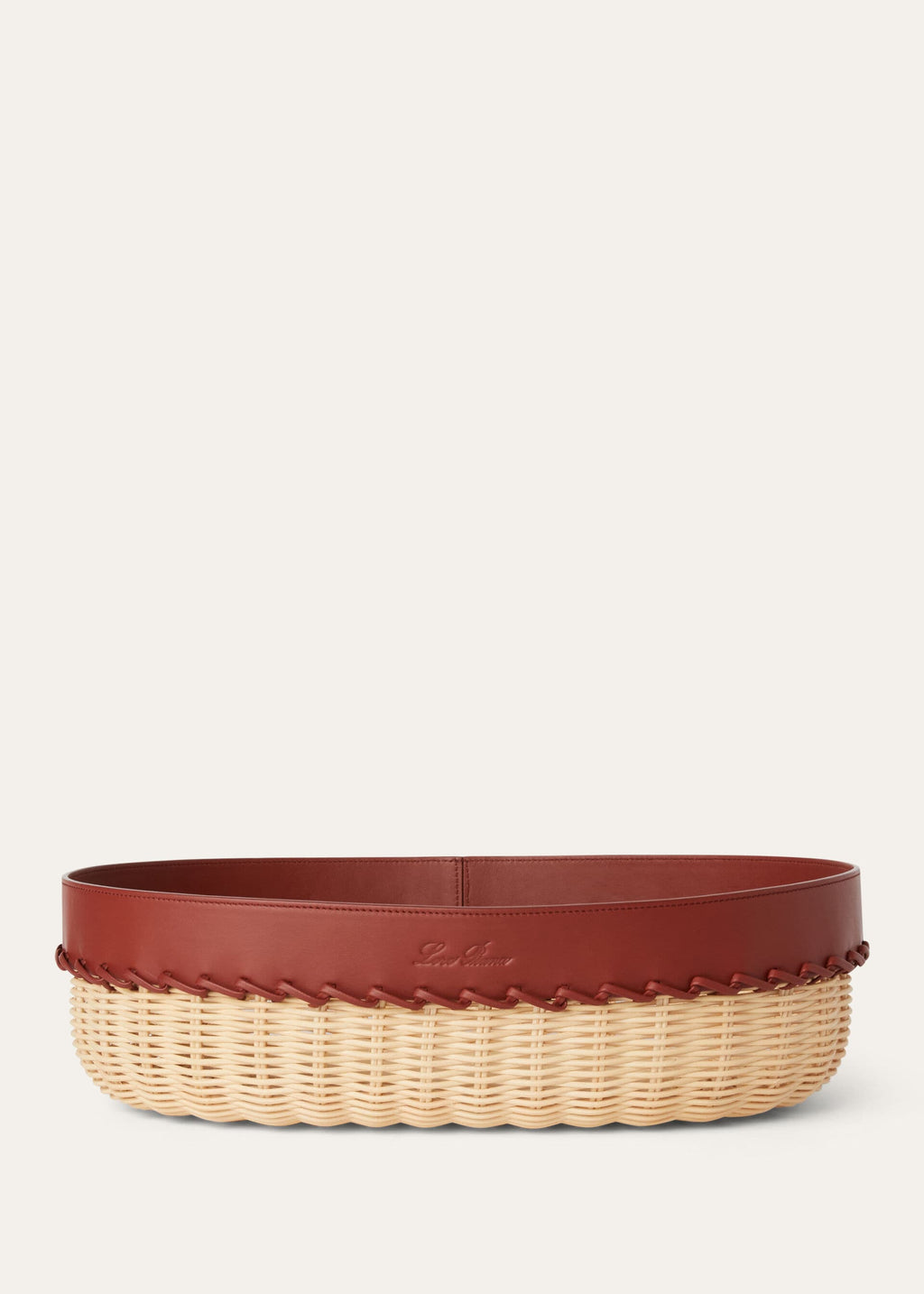 Large Oval Wicker Basket - Malt/Deep Kummel