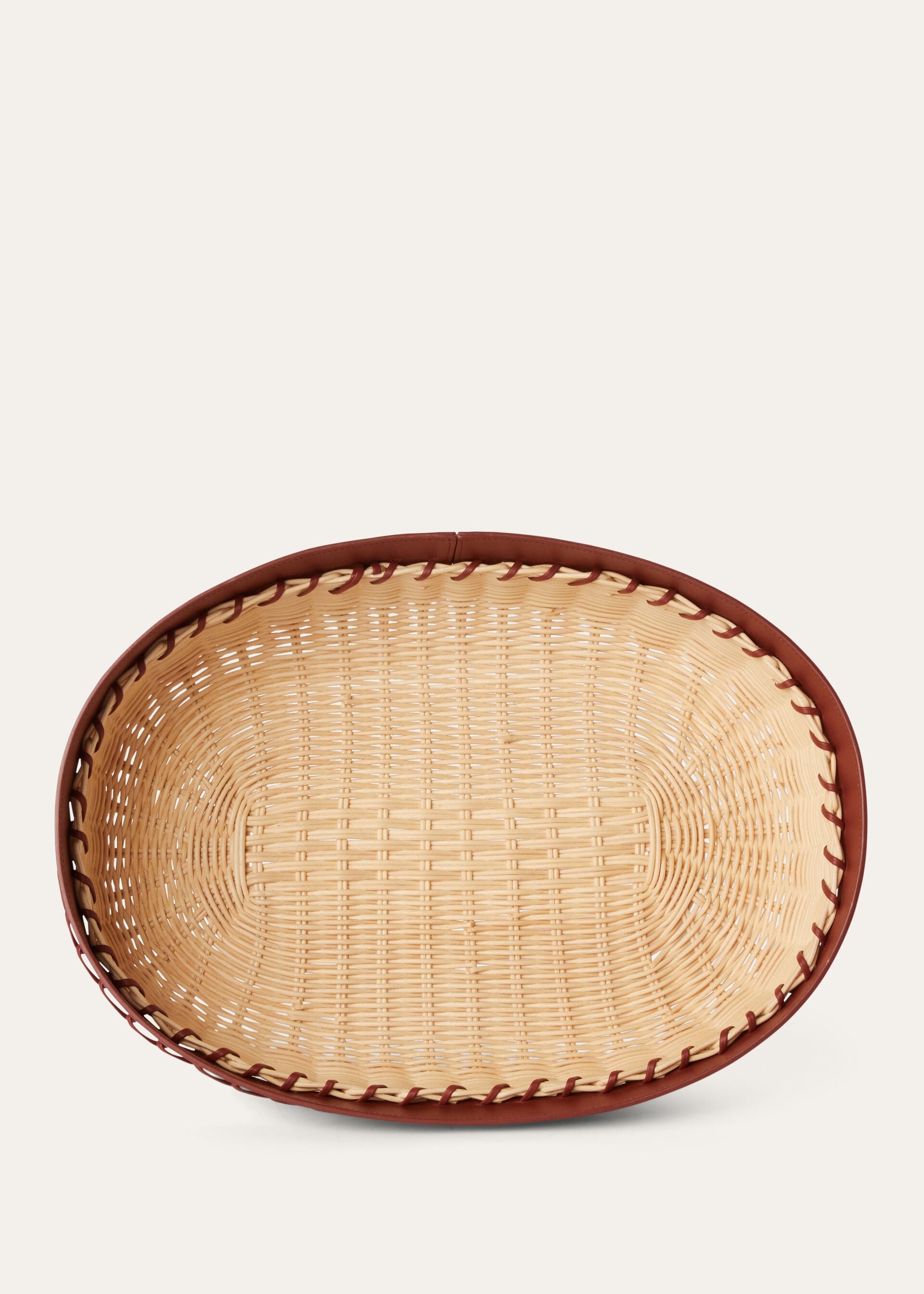 Large Oval Wicker Basket - Malt/Deep Kummel