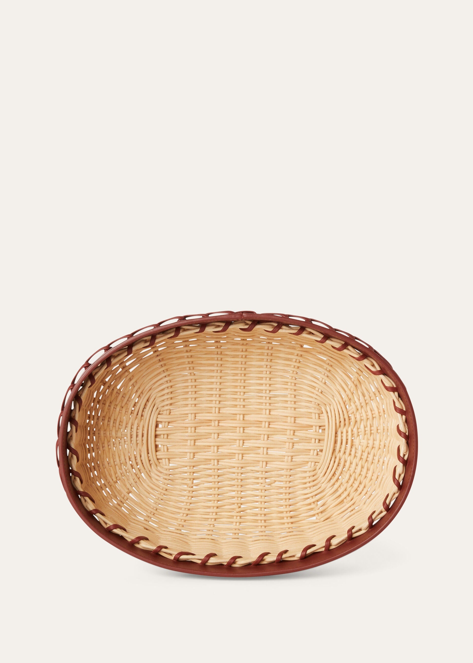 Small Oval Wicker Basket - Malt/Deep Kummel
