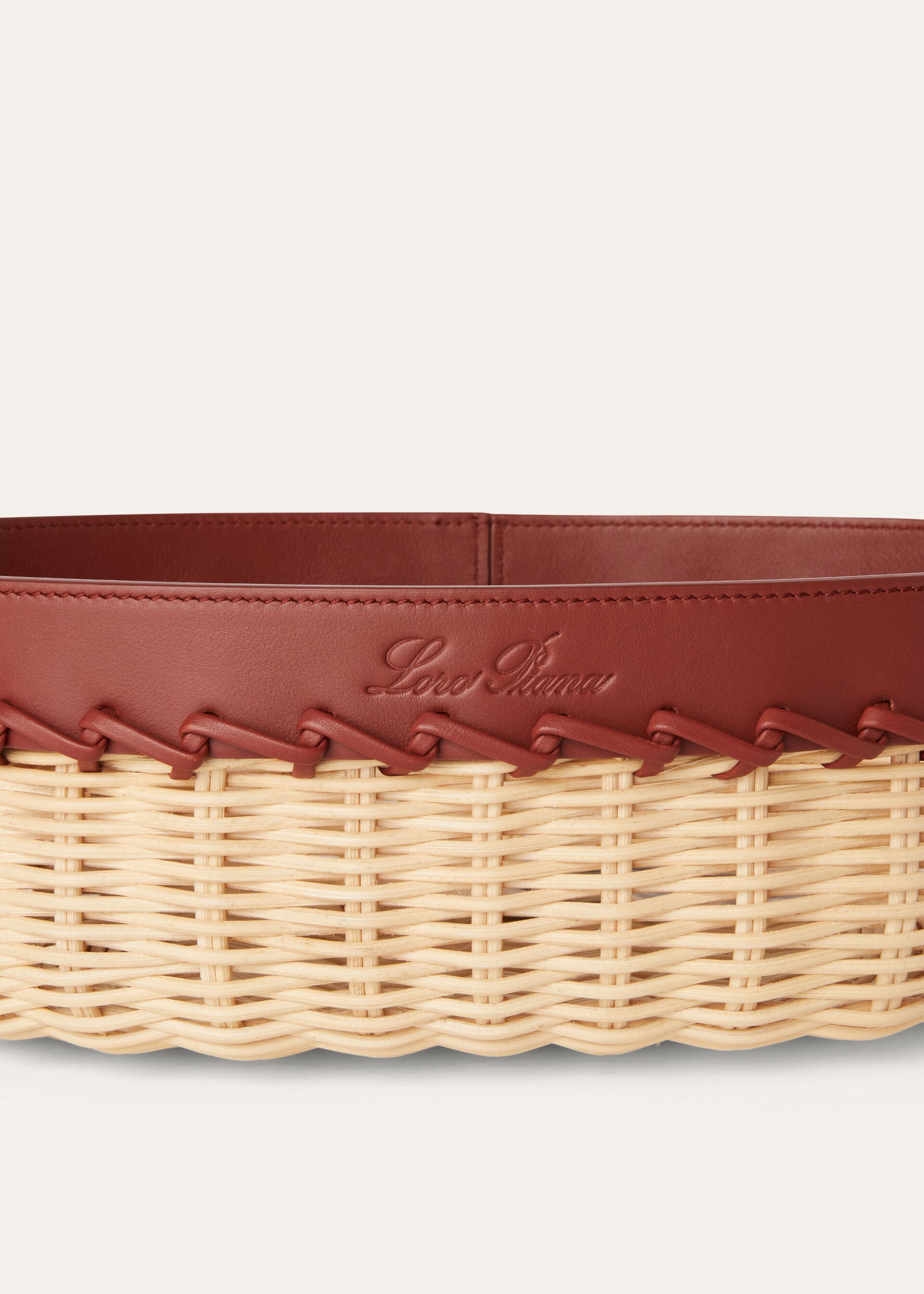 Small Oval Wicker Basket - Malt/Deep Kummel