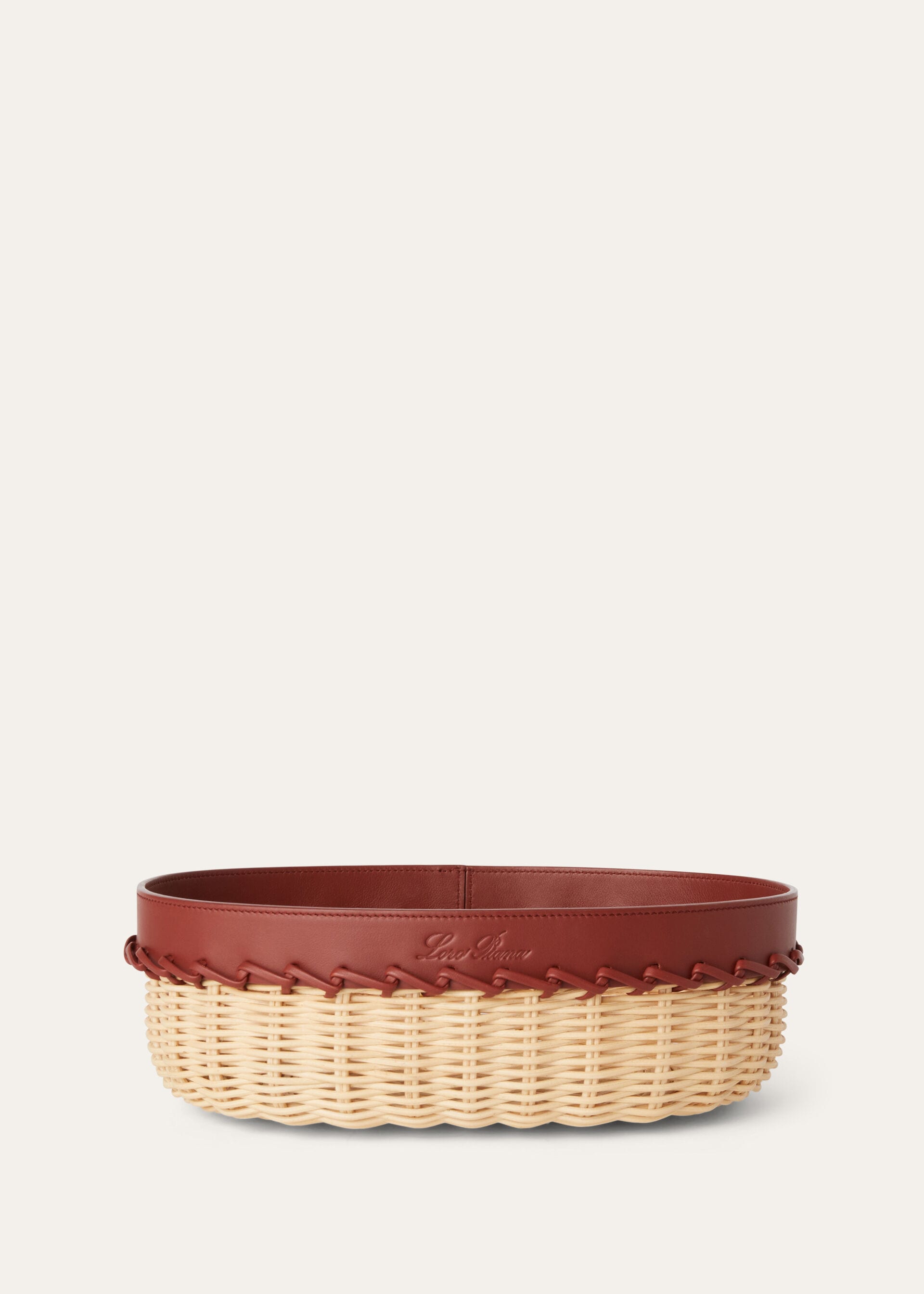 Small Oval Wicker Basket - Malt/Deep Kummel