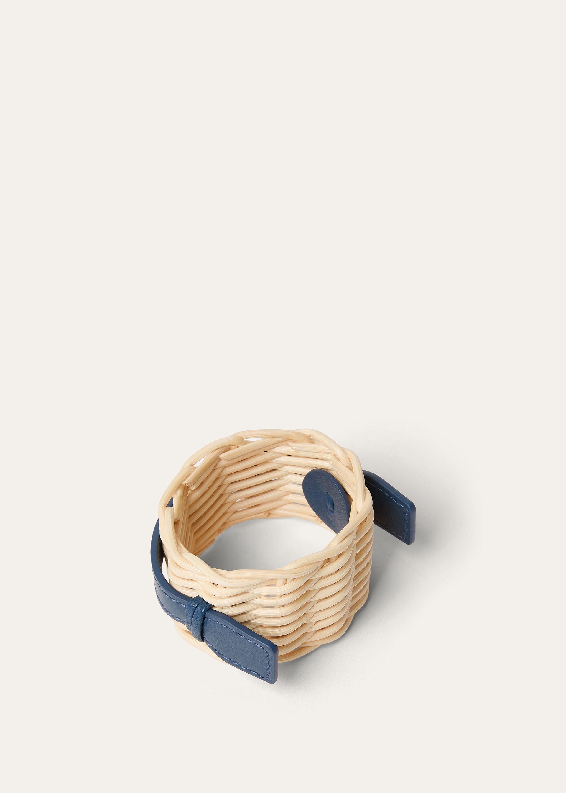 Wicker Napkin Holder - Malt/Ocean Heart
