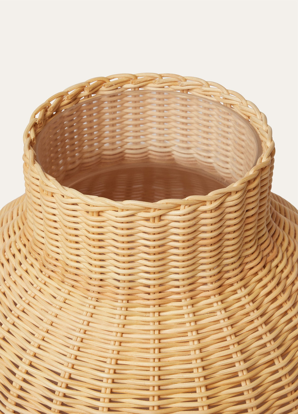 Medium Wicker Vase - Malt/Ocean Heart