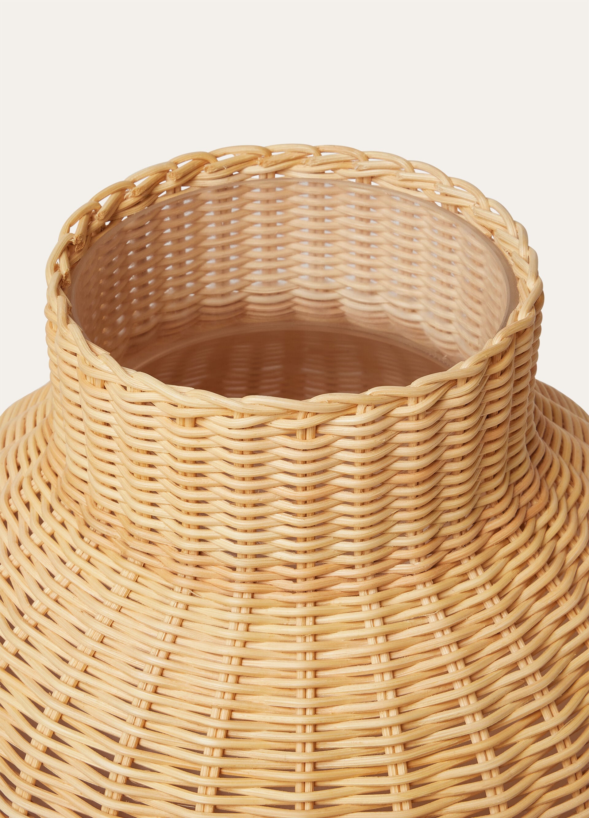 Medium Wicker Vase - Malt/Ocean Heart