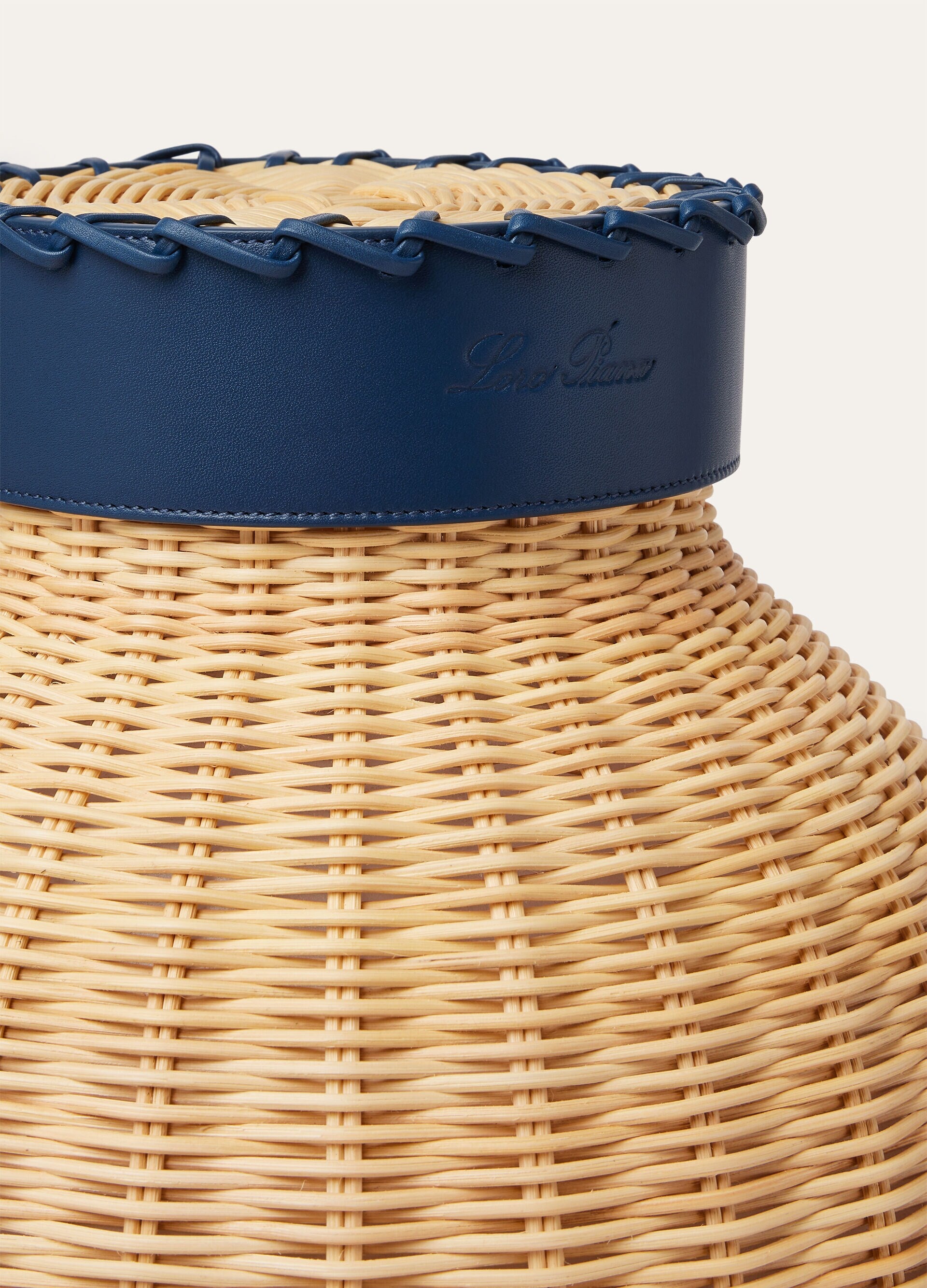 Medium Wicker Vase - Malt/Ocean Heart