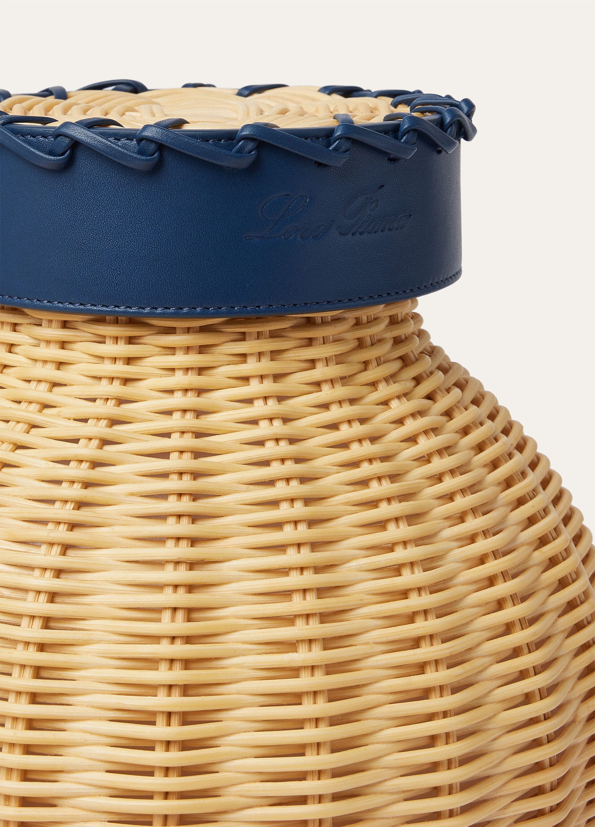 Small Wicker Vase - Malt/Ocean Heart