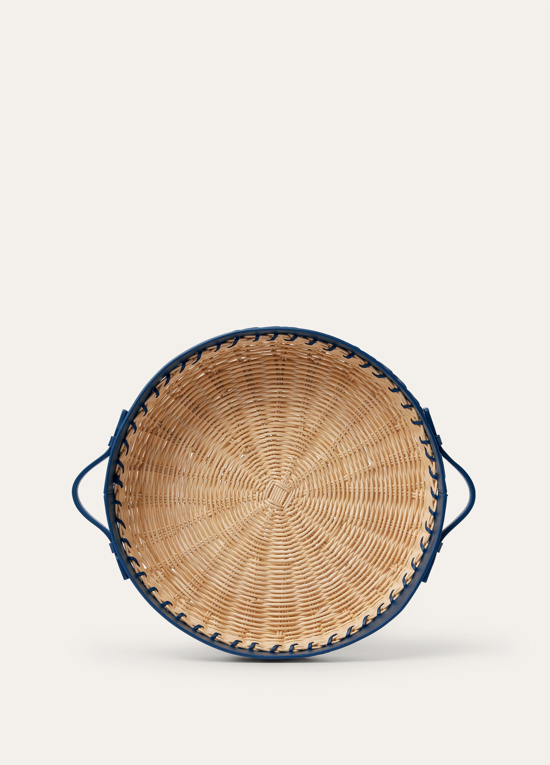 Medium Wicker Tray - Malt/Ocean Heart