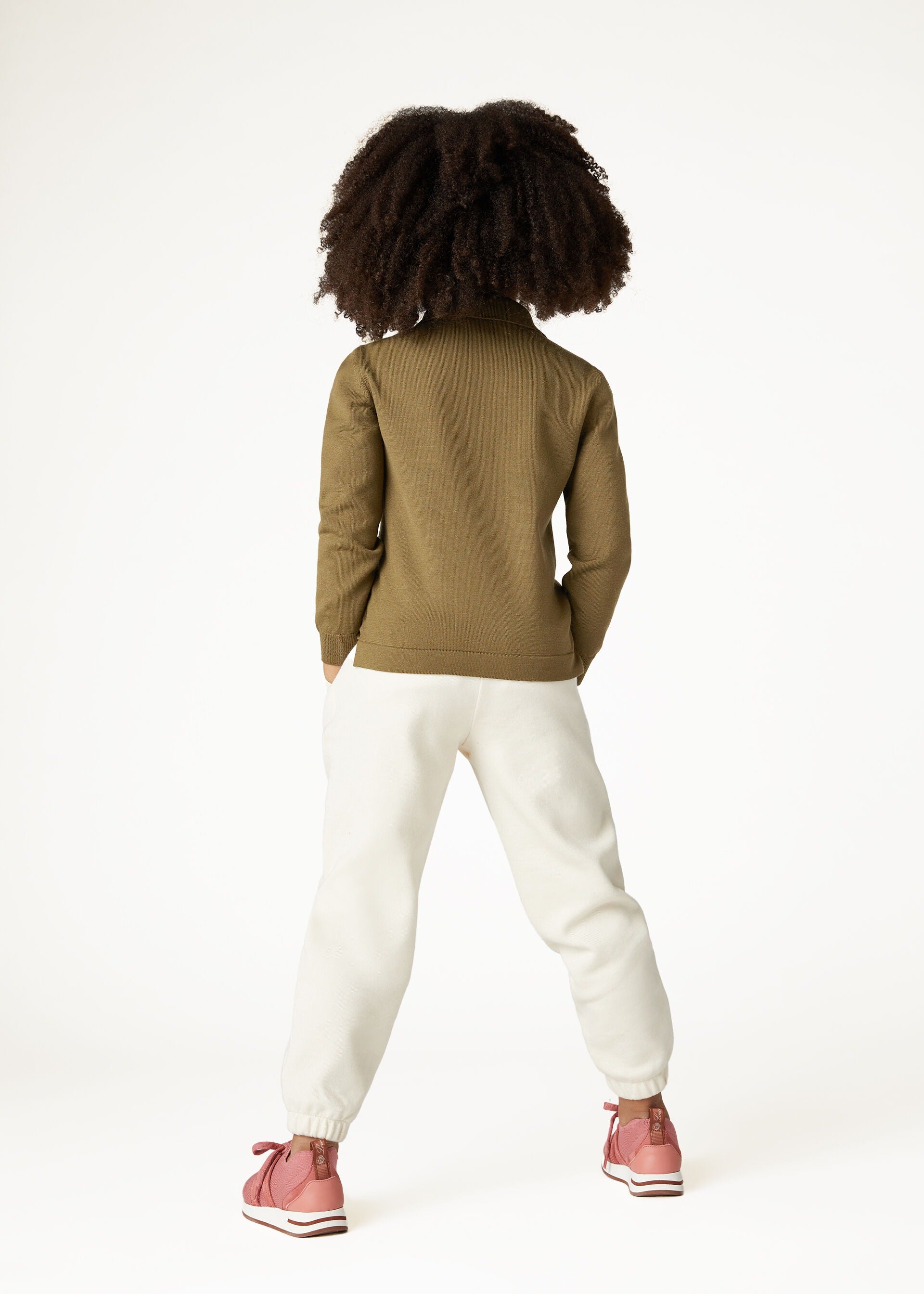 Kid's Wonderland Polo Jumper - Tundra Green
