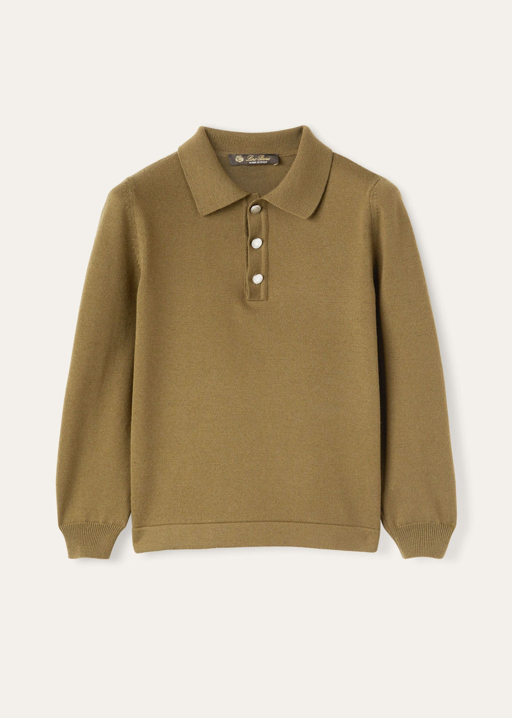 Kid's Wonderland Polo Jumper - Tundra Green