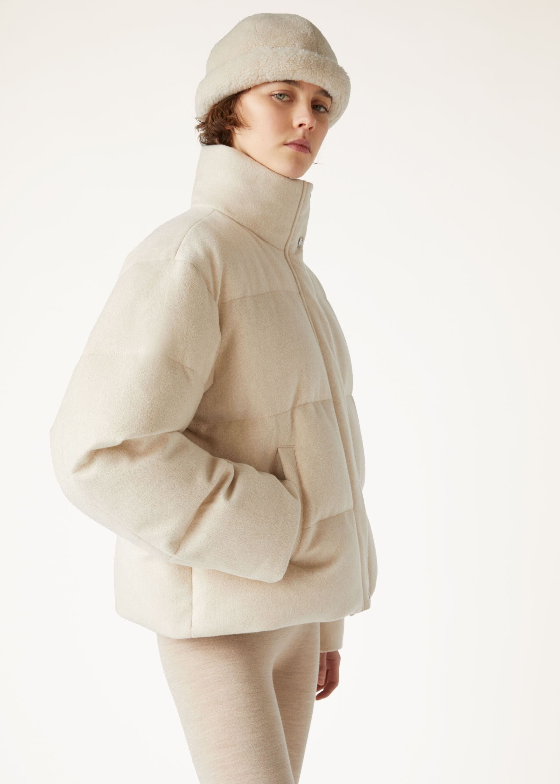 Jools Puffer Jacket - Natural Melange