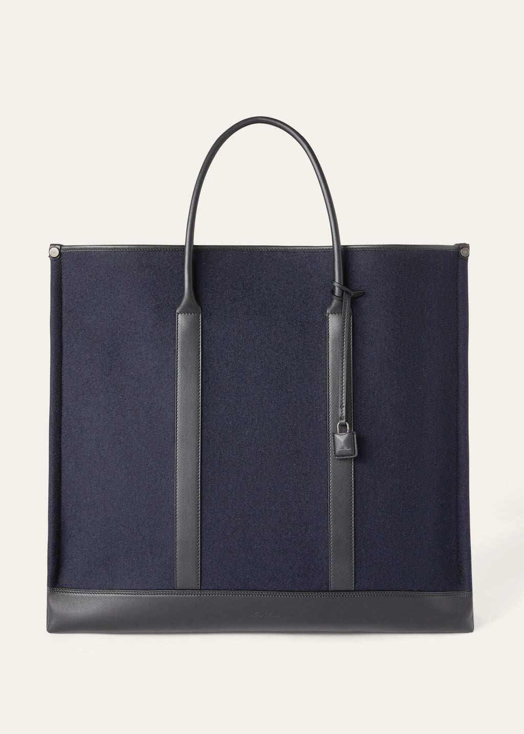 Large Beam tote - Blue Navy/Black/Gun Metal