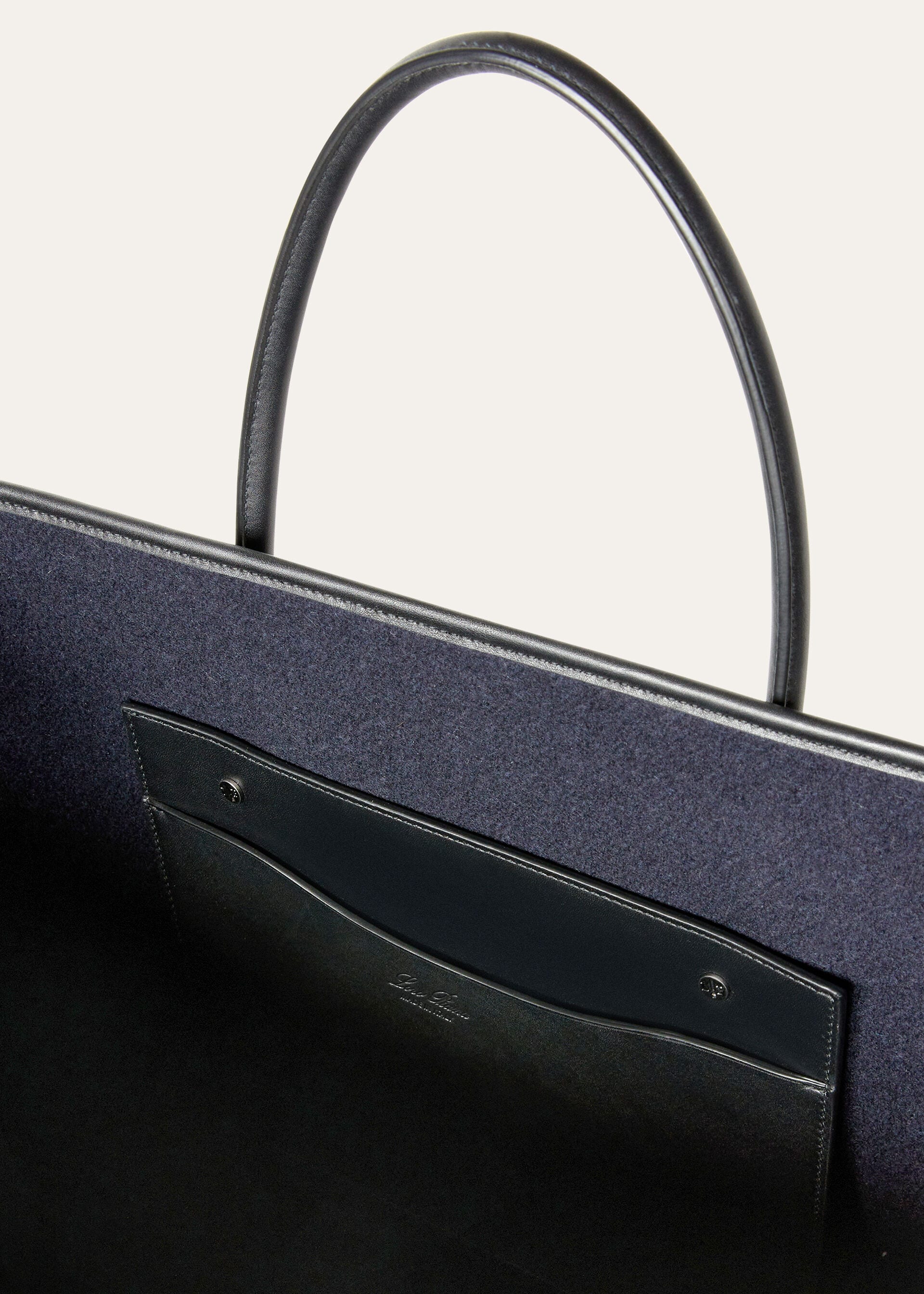 Large Beam tote - Blue Navy/Black/Gun Metal