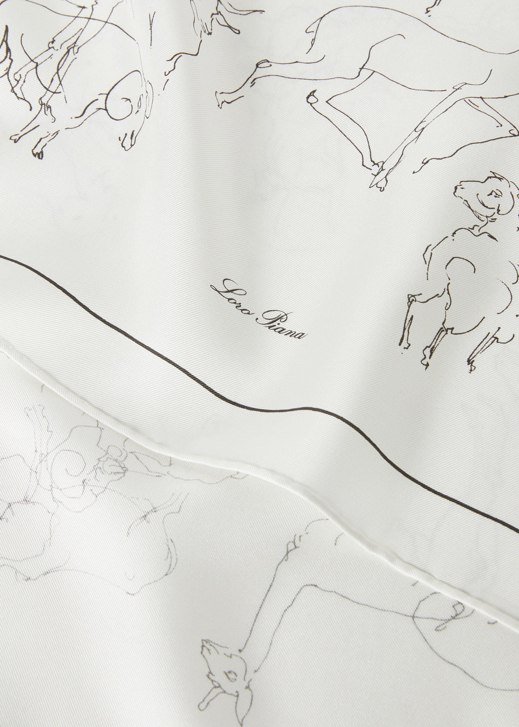 L'Arte Dei Filati Più Pregiati Foulard 60x60 - White/Black