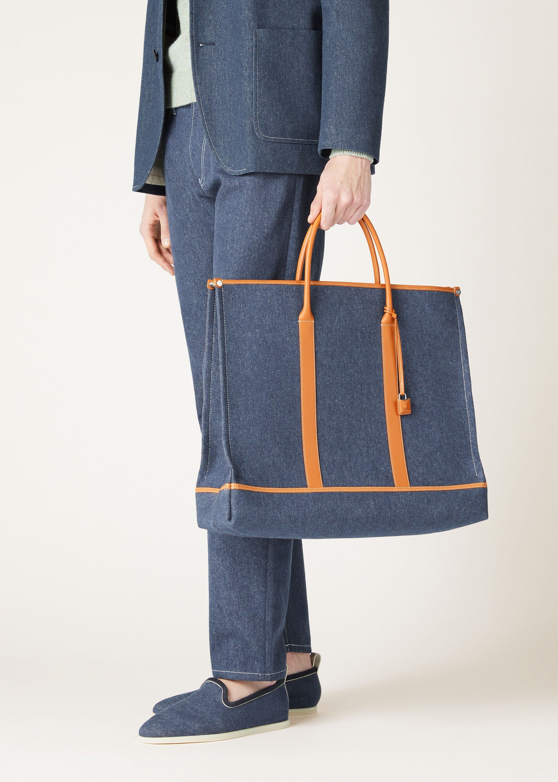 Large Beam tote - SURGE BLUE/ WHEAT BRAN/ANTQ SLVR