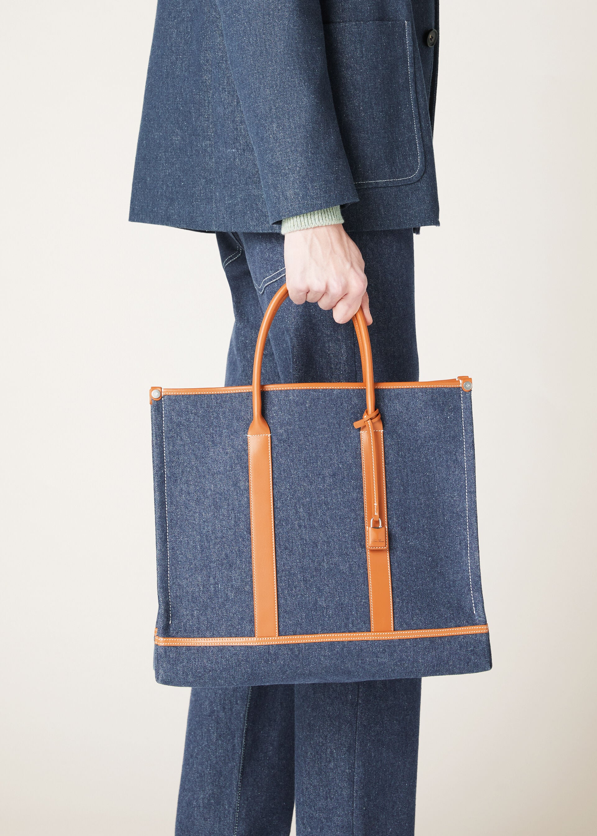 Small Beam tote - SURGE BLUE/ WHEAT BRAN/ANTQ SLVR