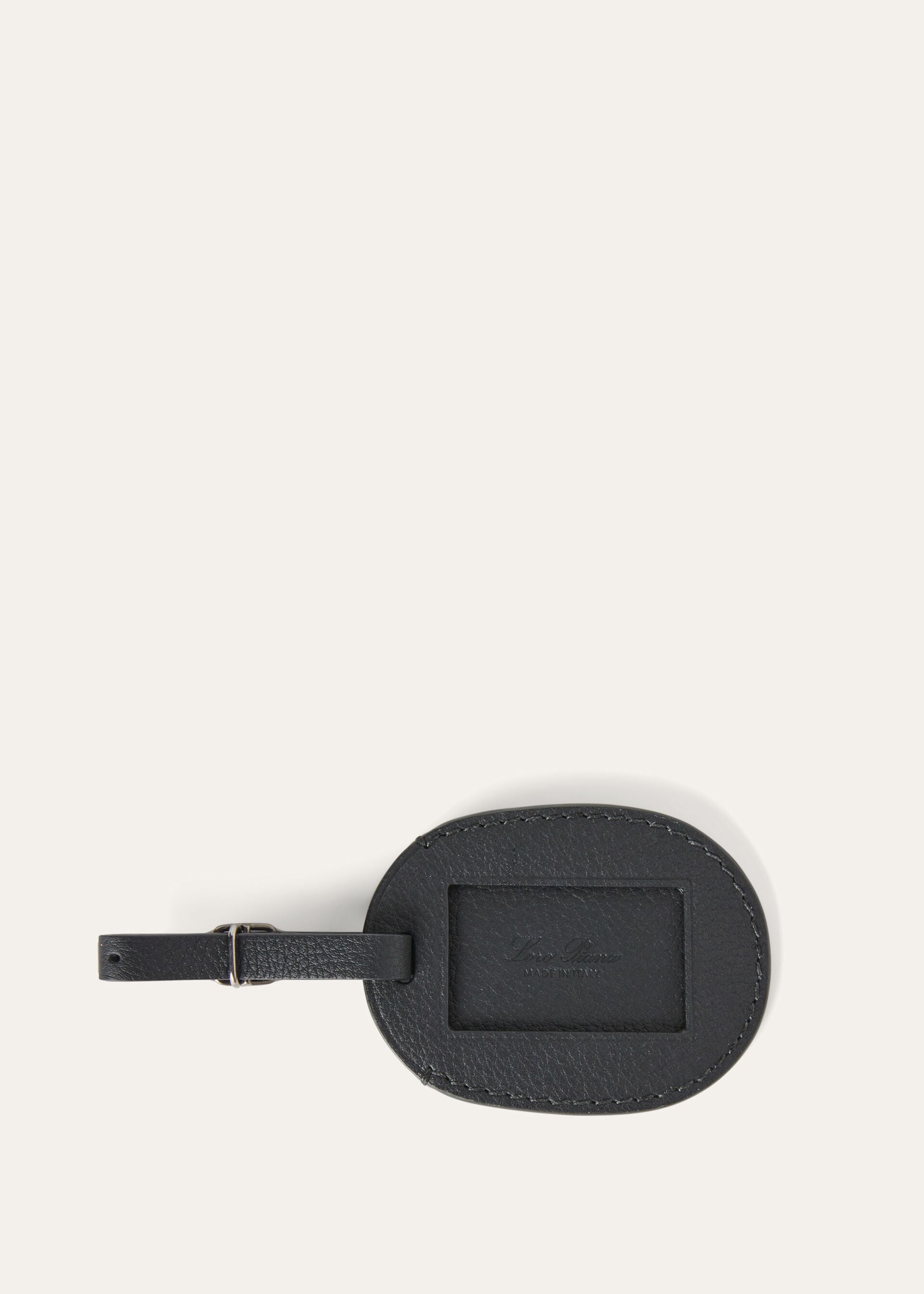 Oval Luggage Tag - Black/Onyx