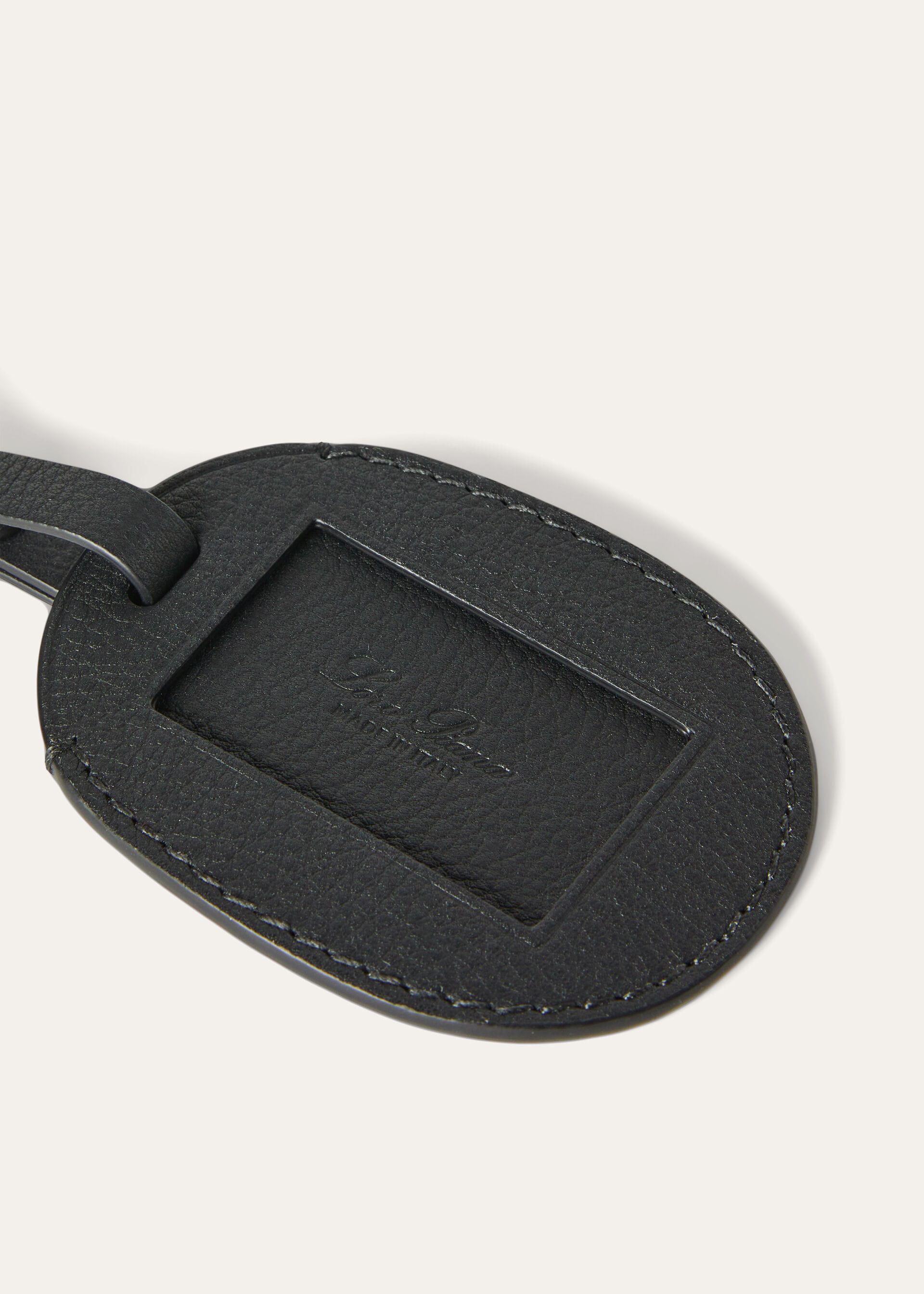 Oval Luggage Tag - Black/Onyx