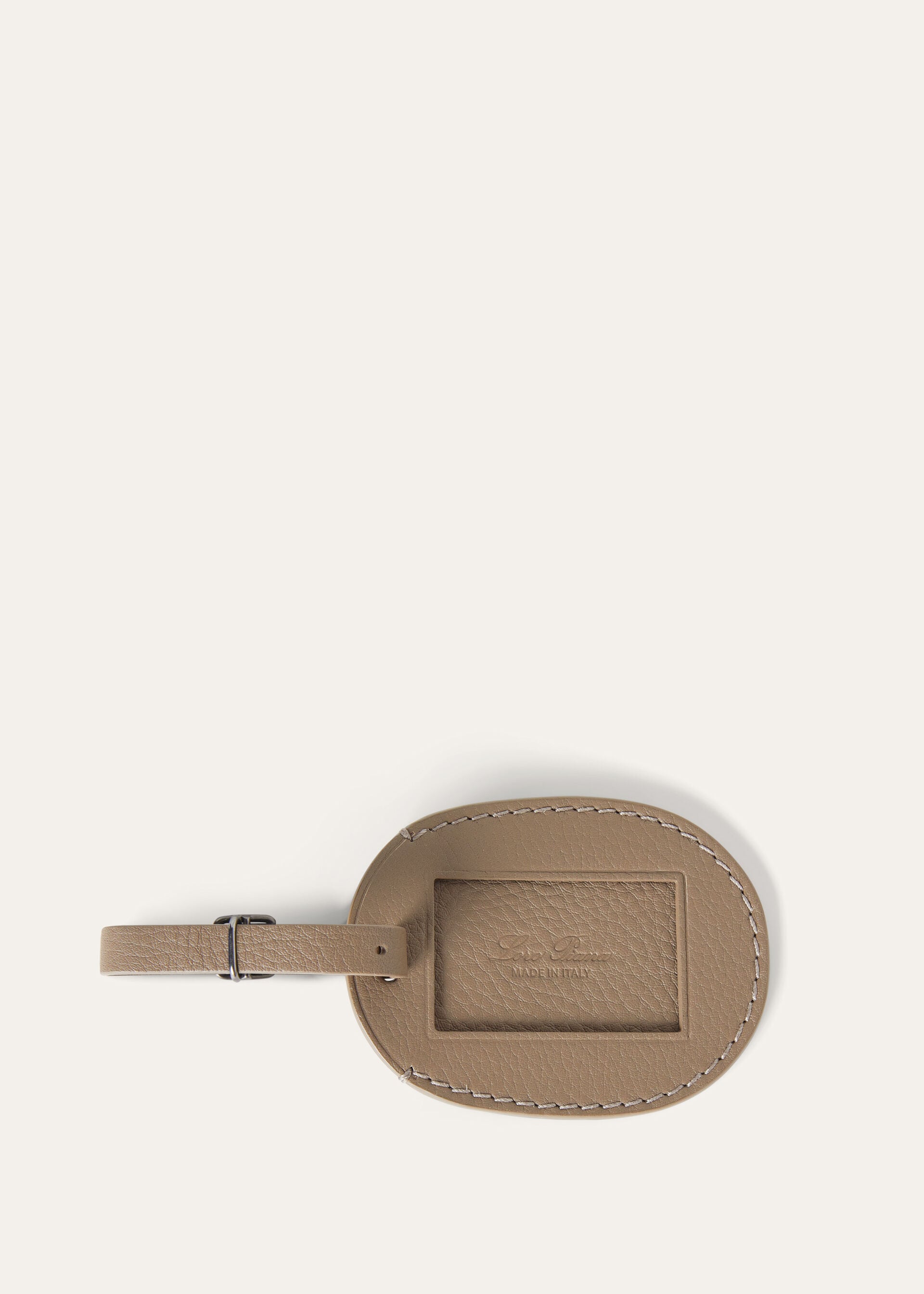 Oval Luggage Tag - Warm Mastic/Onyx