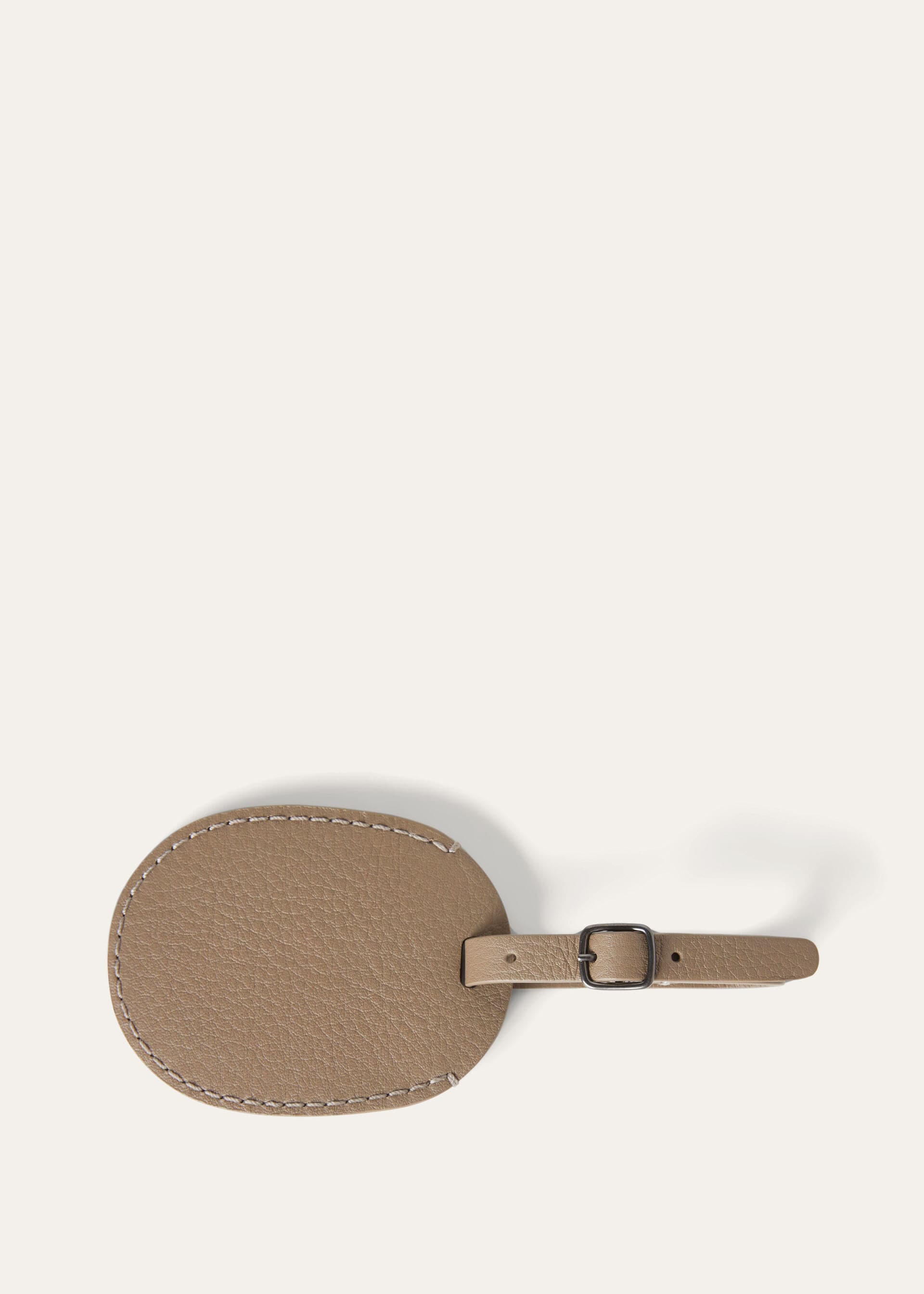 Oval Luggage Tag - Warm Mastic/Onyx