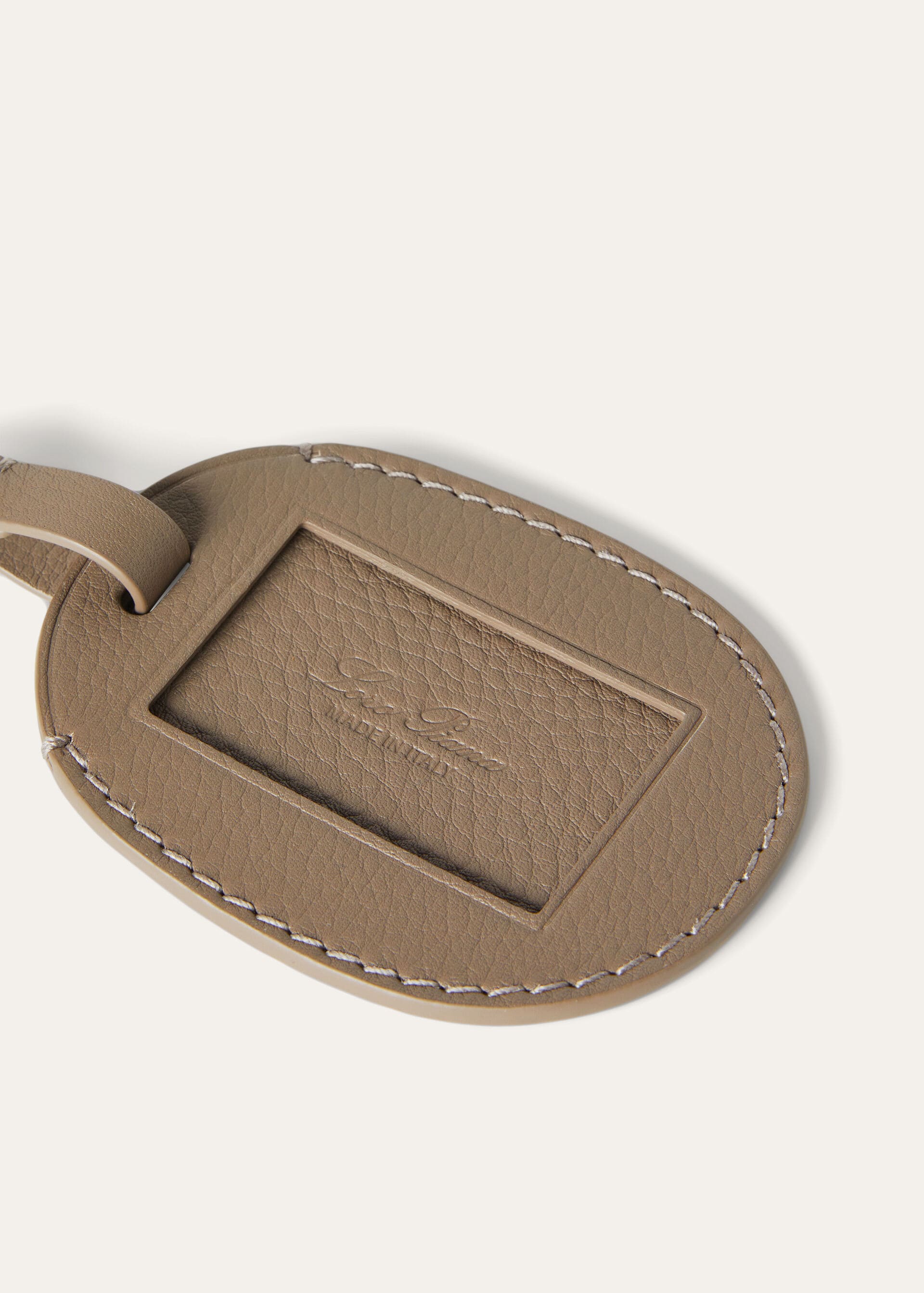 Oval Luggage Tag - Warm Mastic/Onyx