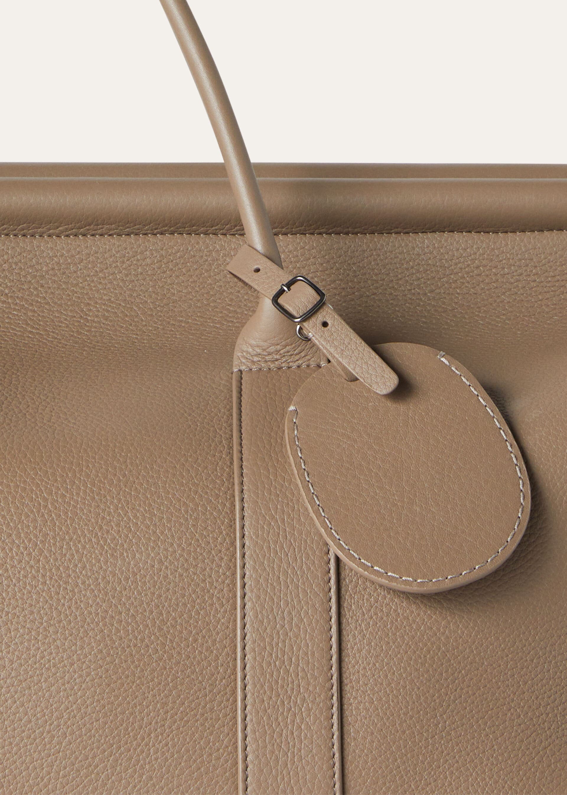 Oval Luggage Tag - Warm Mastic/Onyx