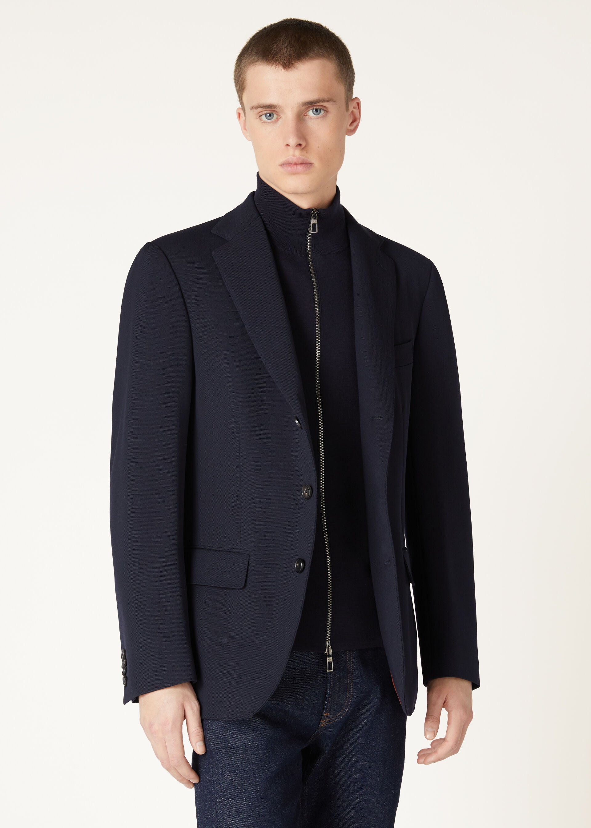 New Order Jacket - Navy Blue