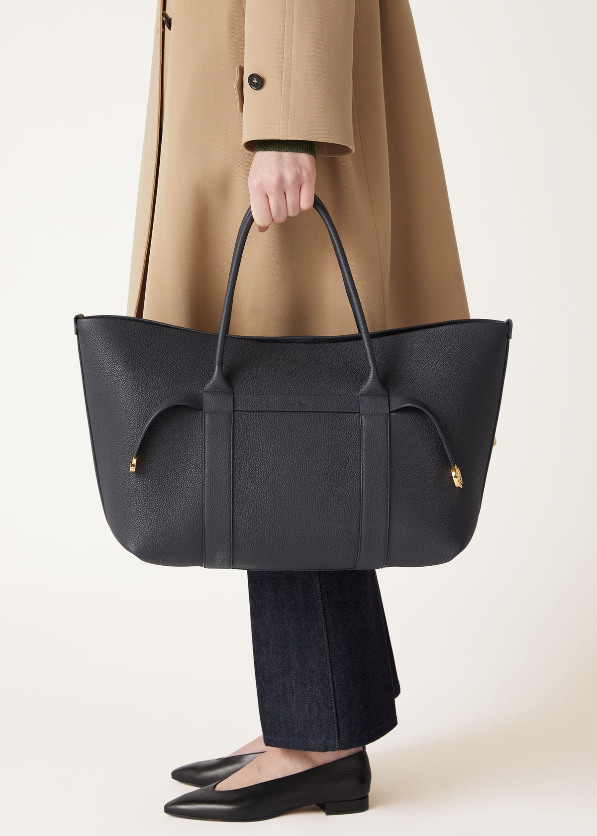 Large Ghiera Shopper - Blue Navy/Sun Gold