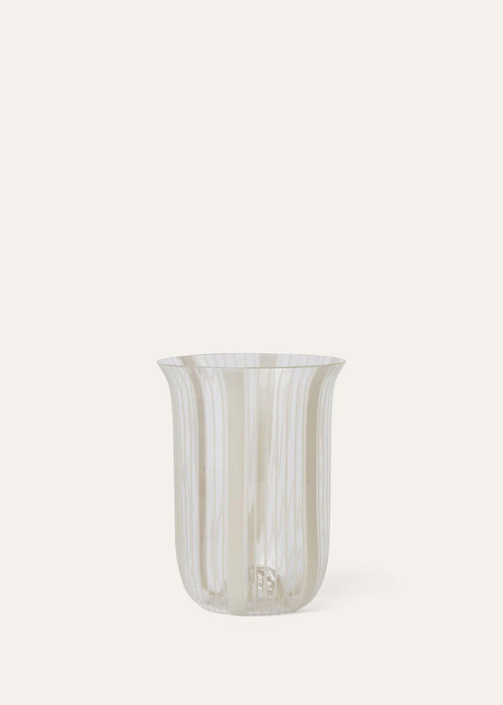 The Filigree Stripe Glass - Pearl Gray