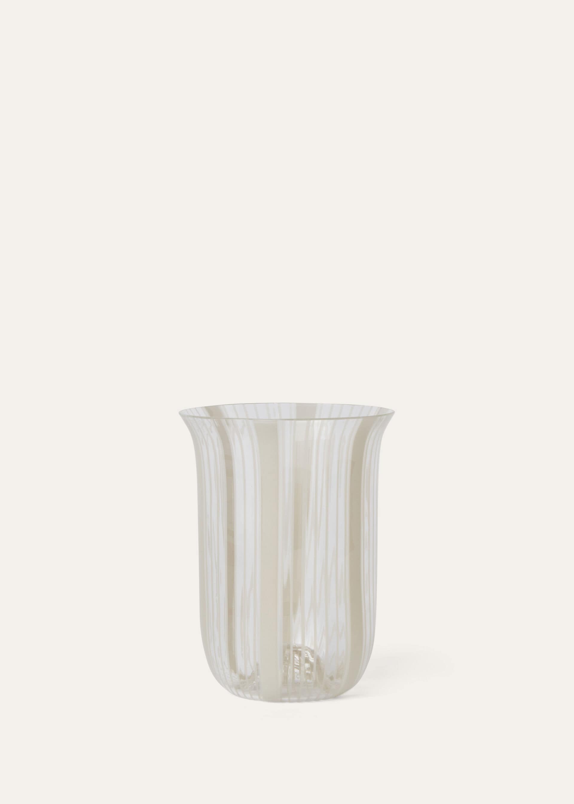 The Filigree Stripe Glass - Pearl Gray