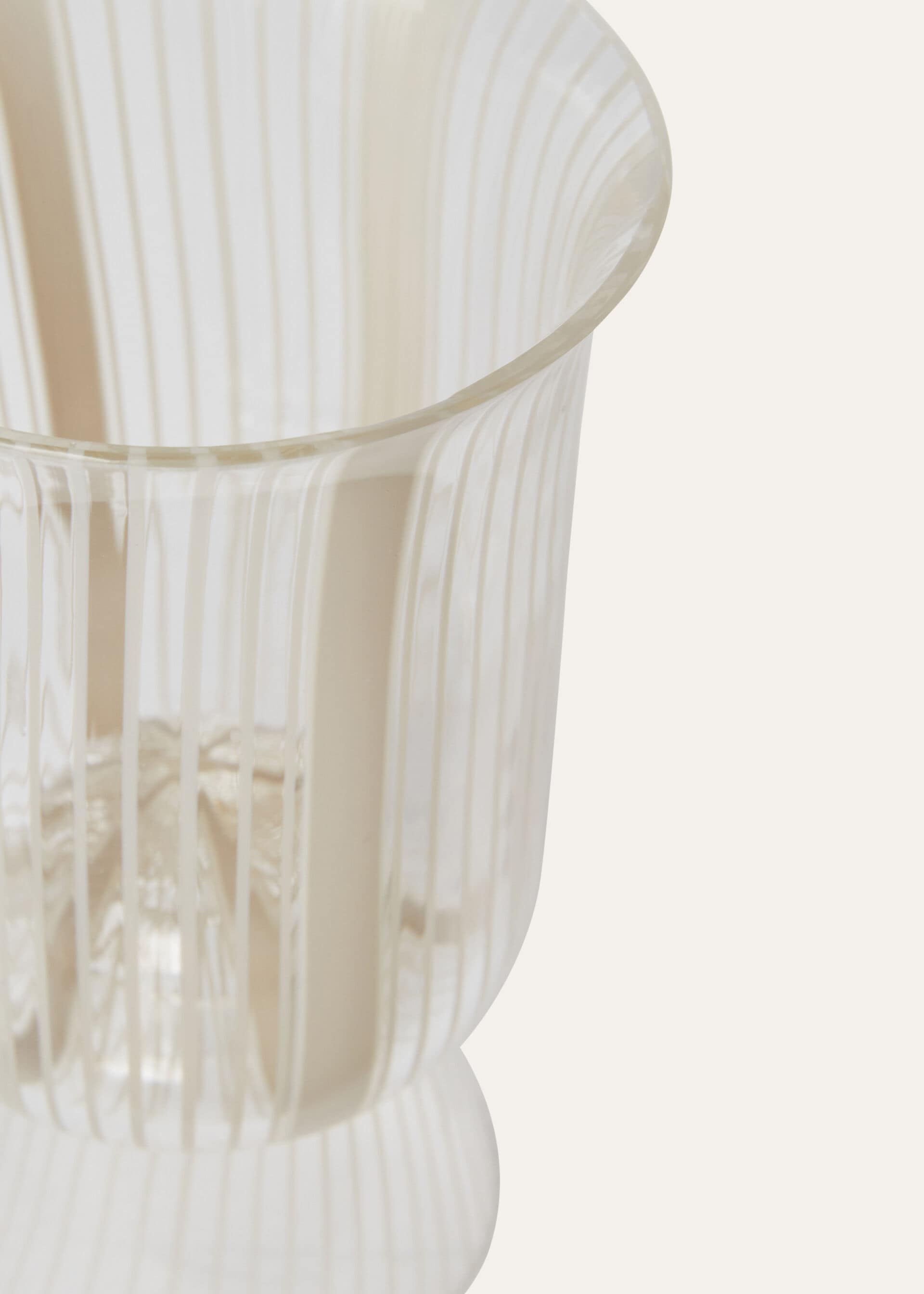 The Filigree Stripe Glass - Pearl Gray