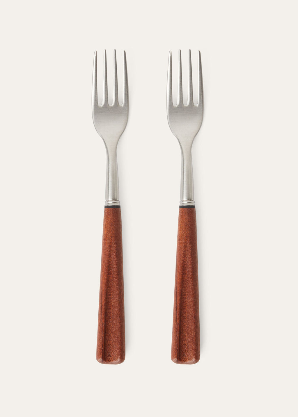 Set of 2 Soft Mahogany Forks - Mahogany
