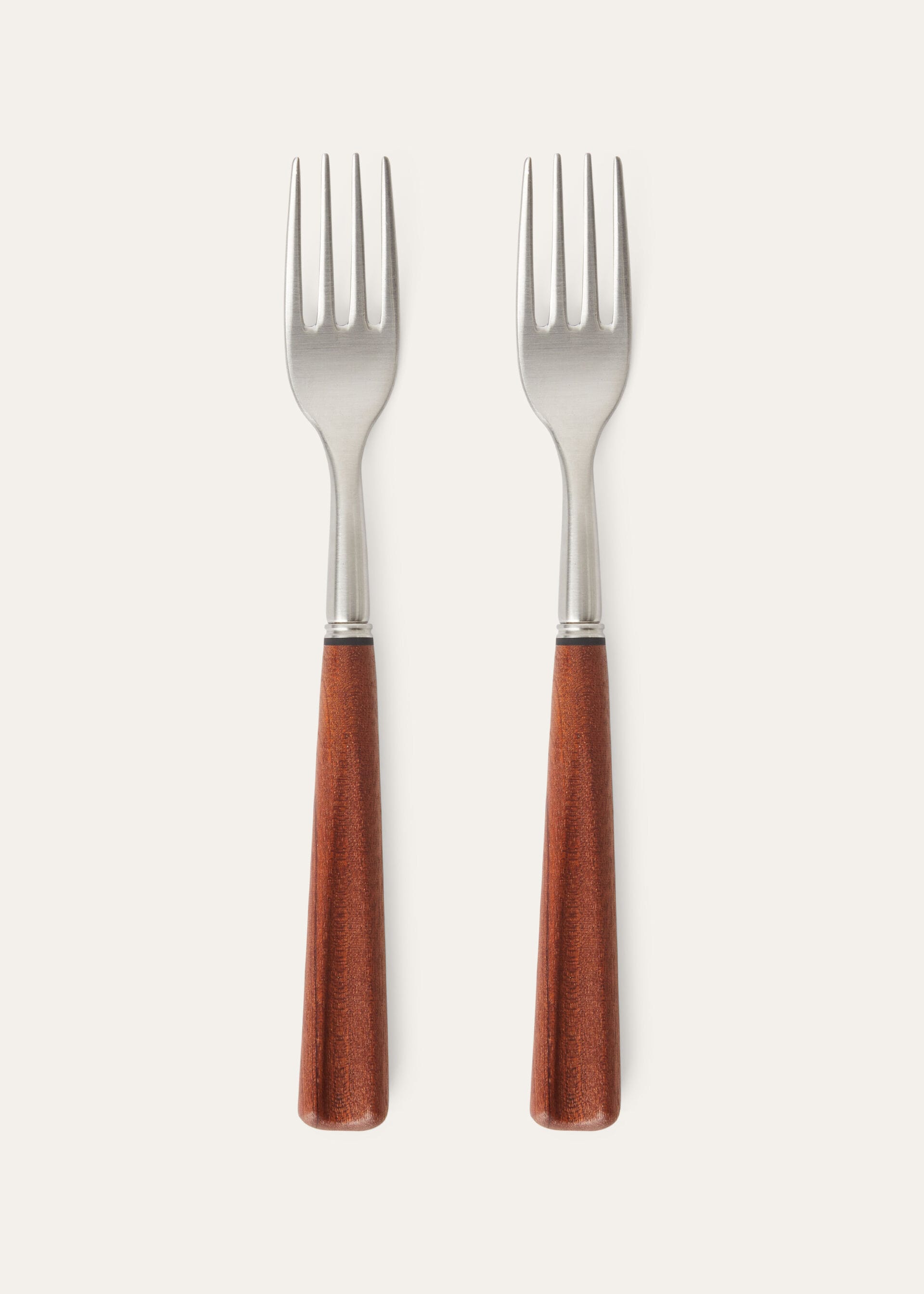 Set of 2 Soft Mahogany Forks - Mahogany