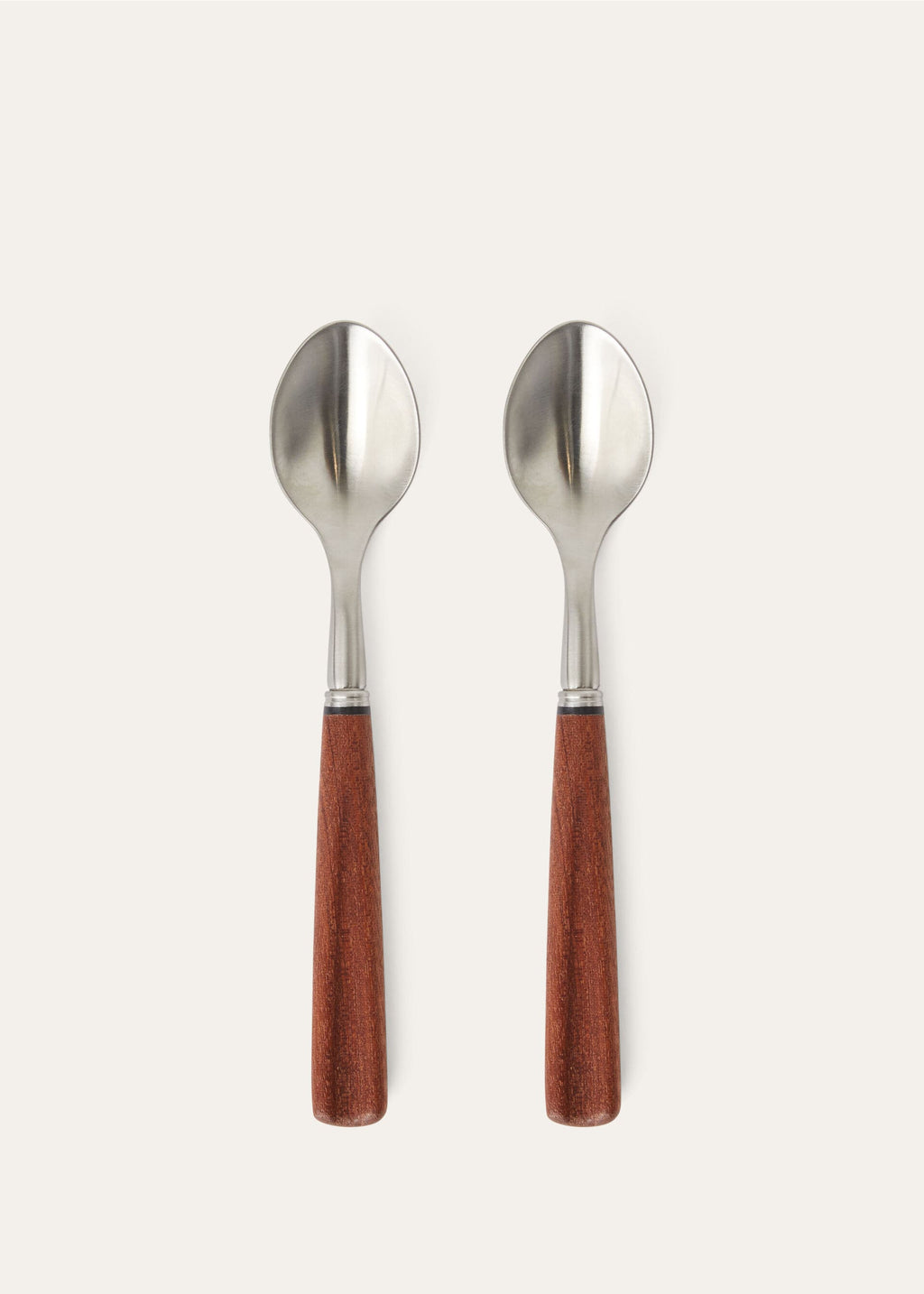 Set of 2 Soft Mahogany Tea Spoons - Mahogany