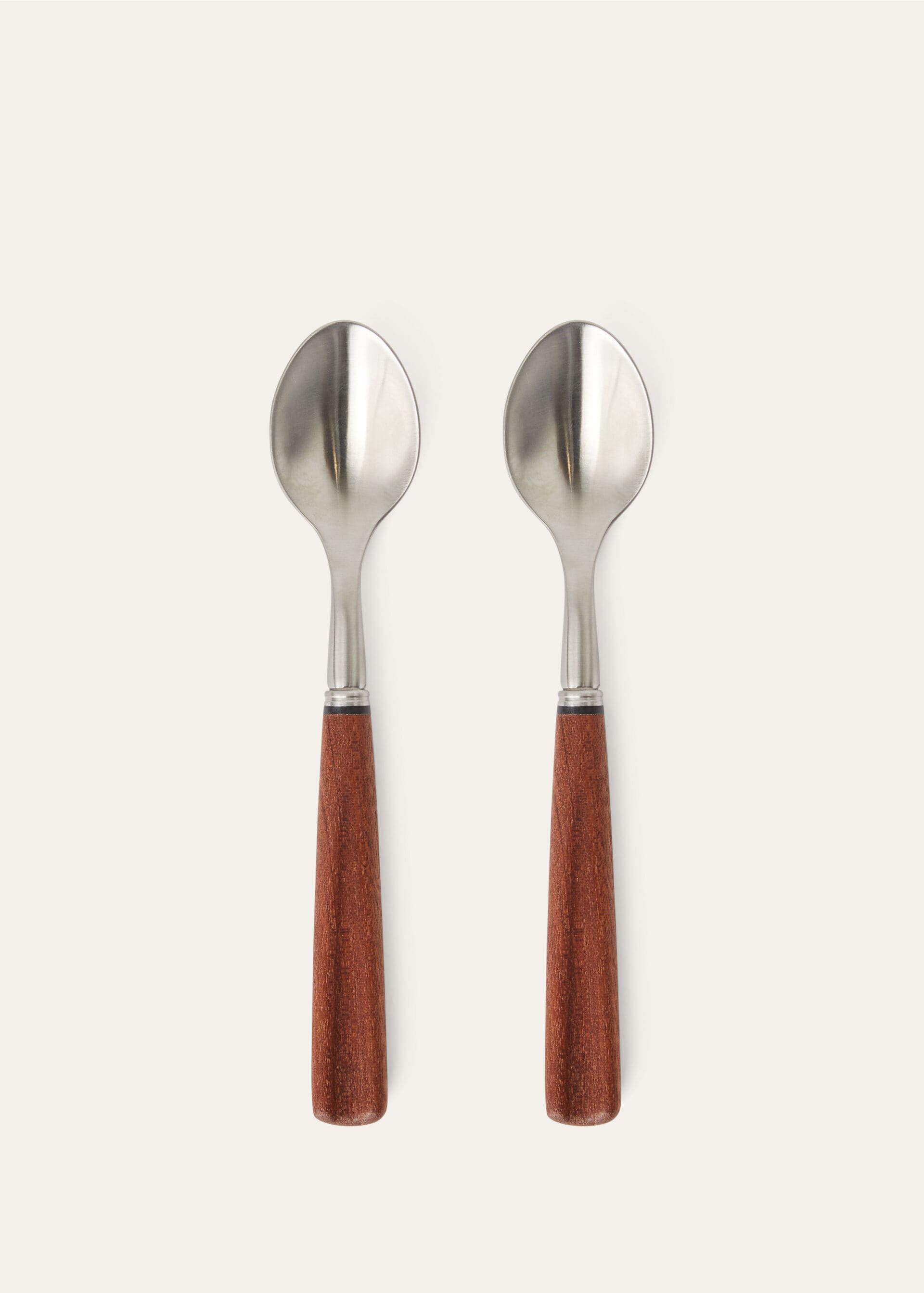 Set of 2 Soft Mahogany Tea Spoons - Mahogany