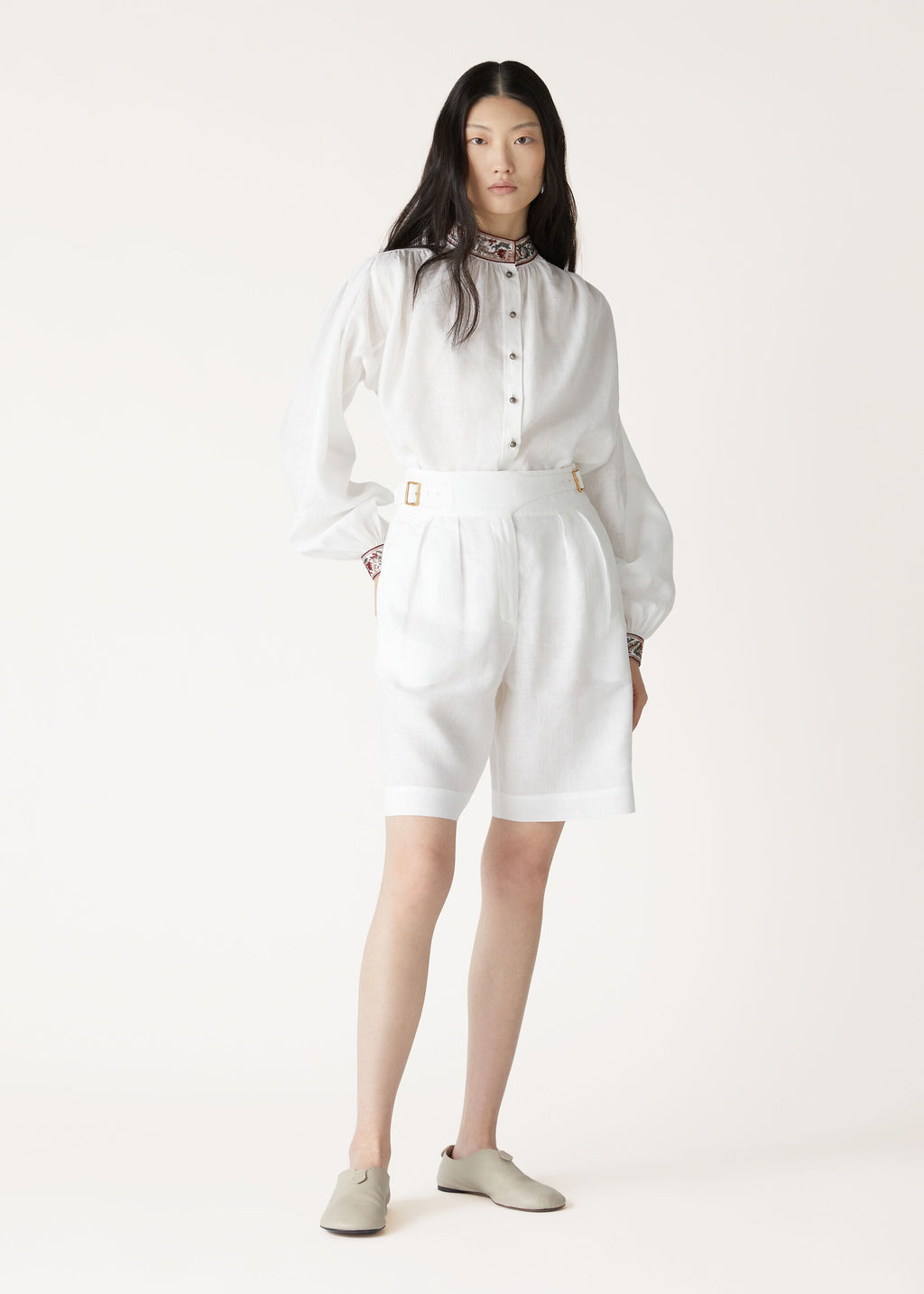 Flores Shirt - Optical White