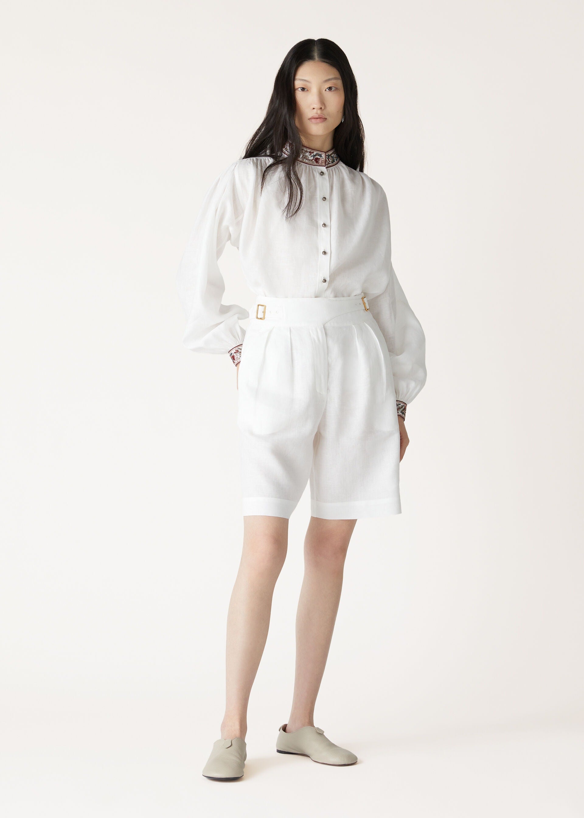 Flores Shirt - Optical White