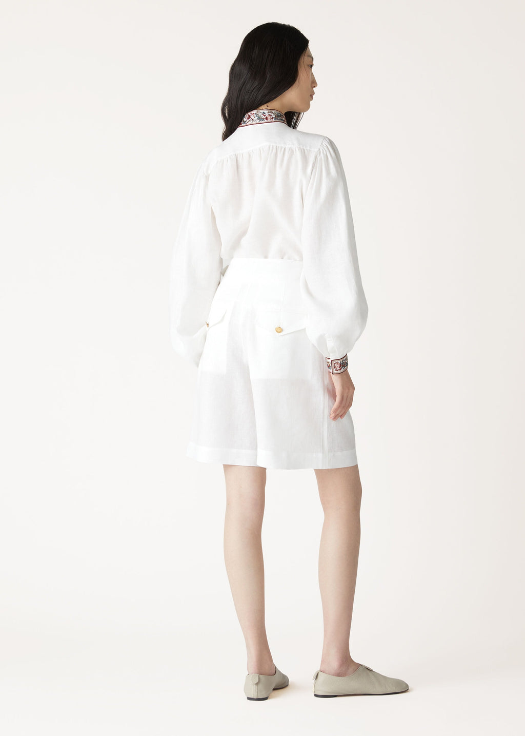 Flores Shirt - Optical White