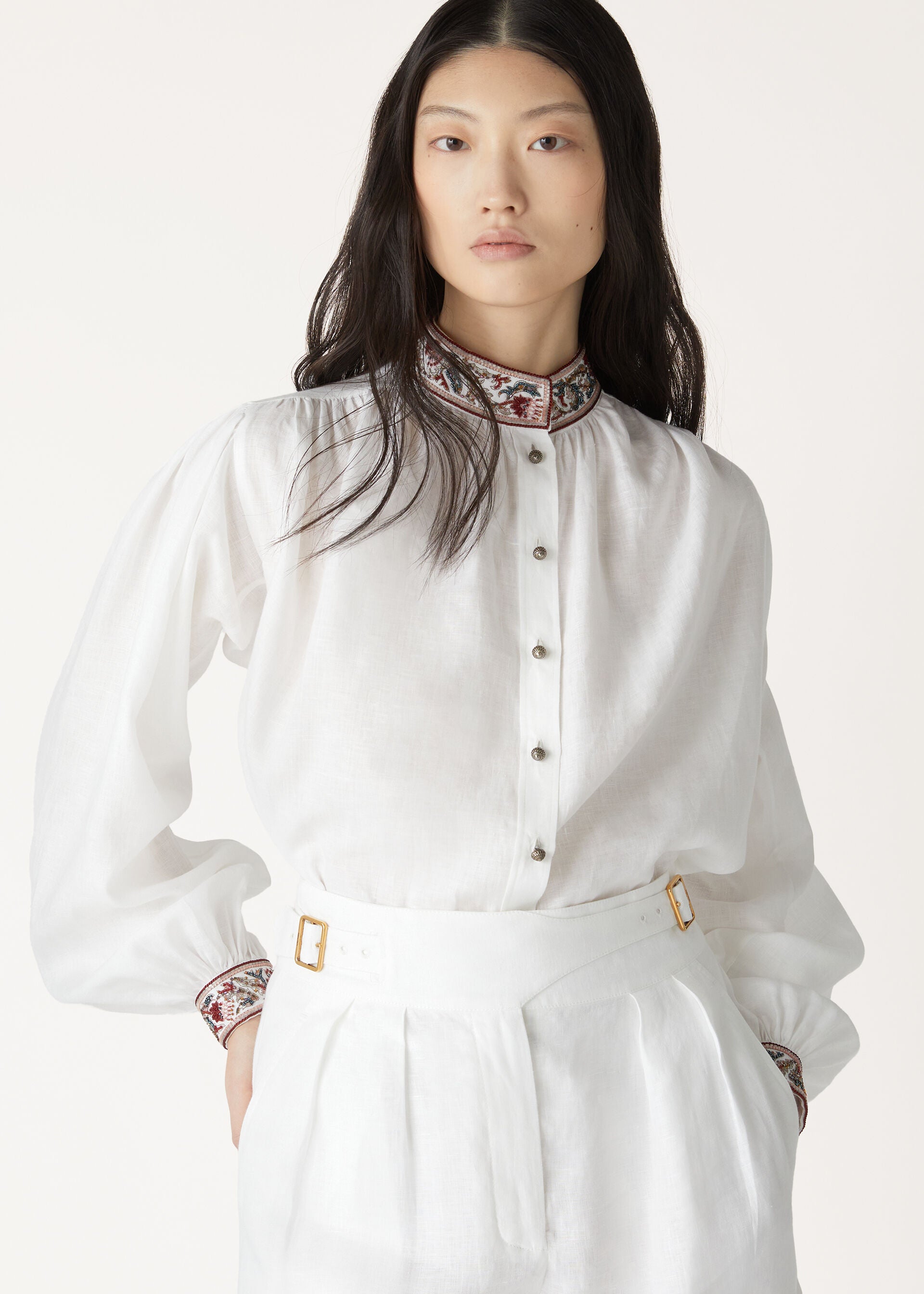Flores Shirt - Optical White