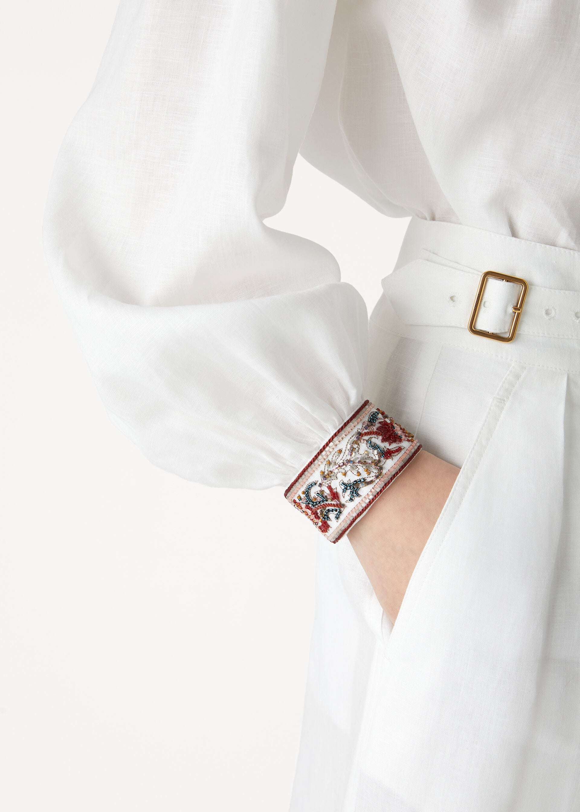 Flores Shirt - Optical White