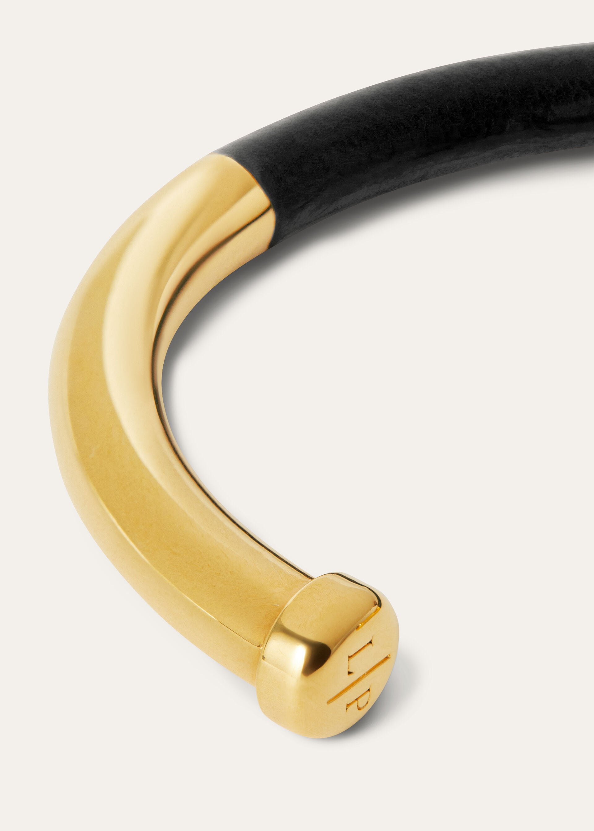 Open-Cuff Bracelet - Black/Jewel Sun Gold