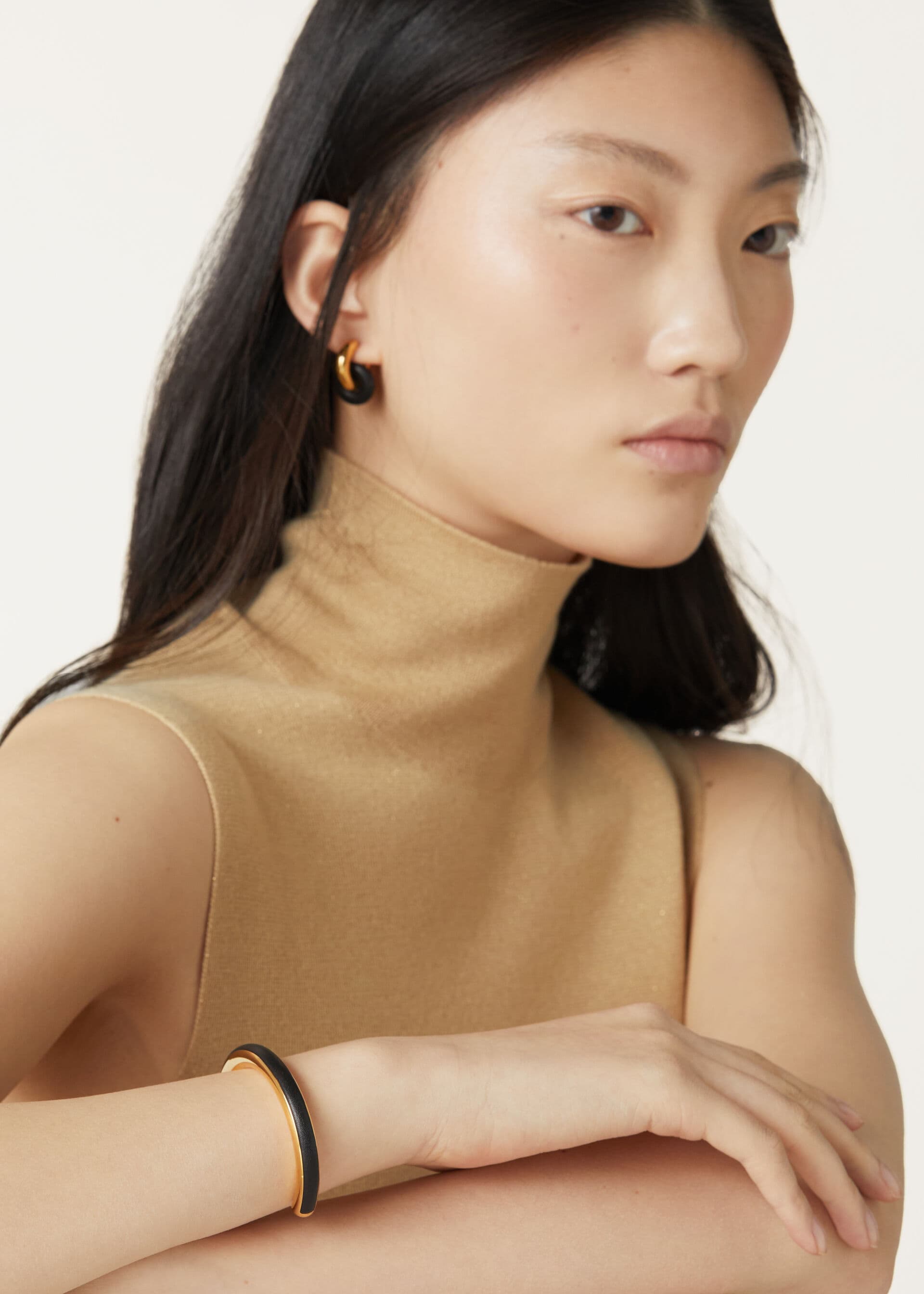 Cuff Bracelet - Black/Jewel Sun Gold