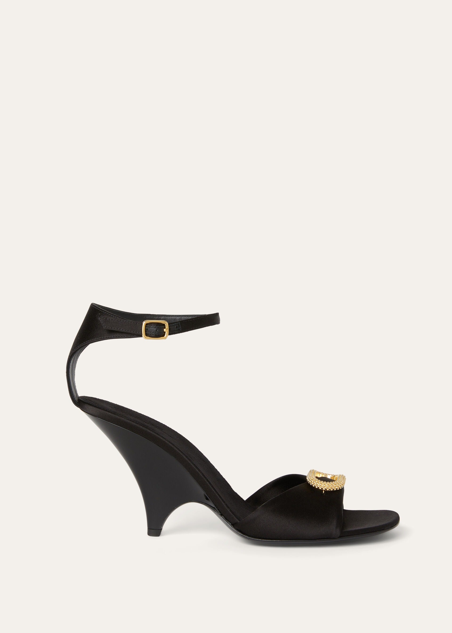 Olympia Heeled Sandal - Black