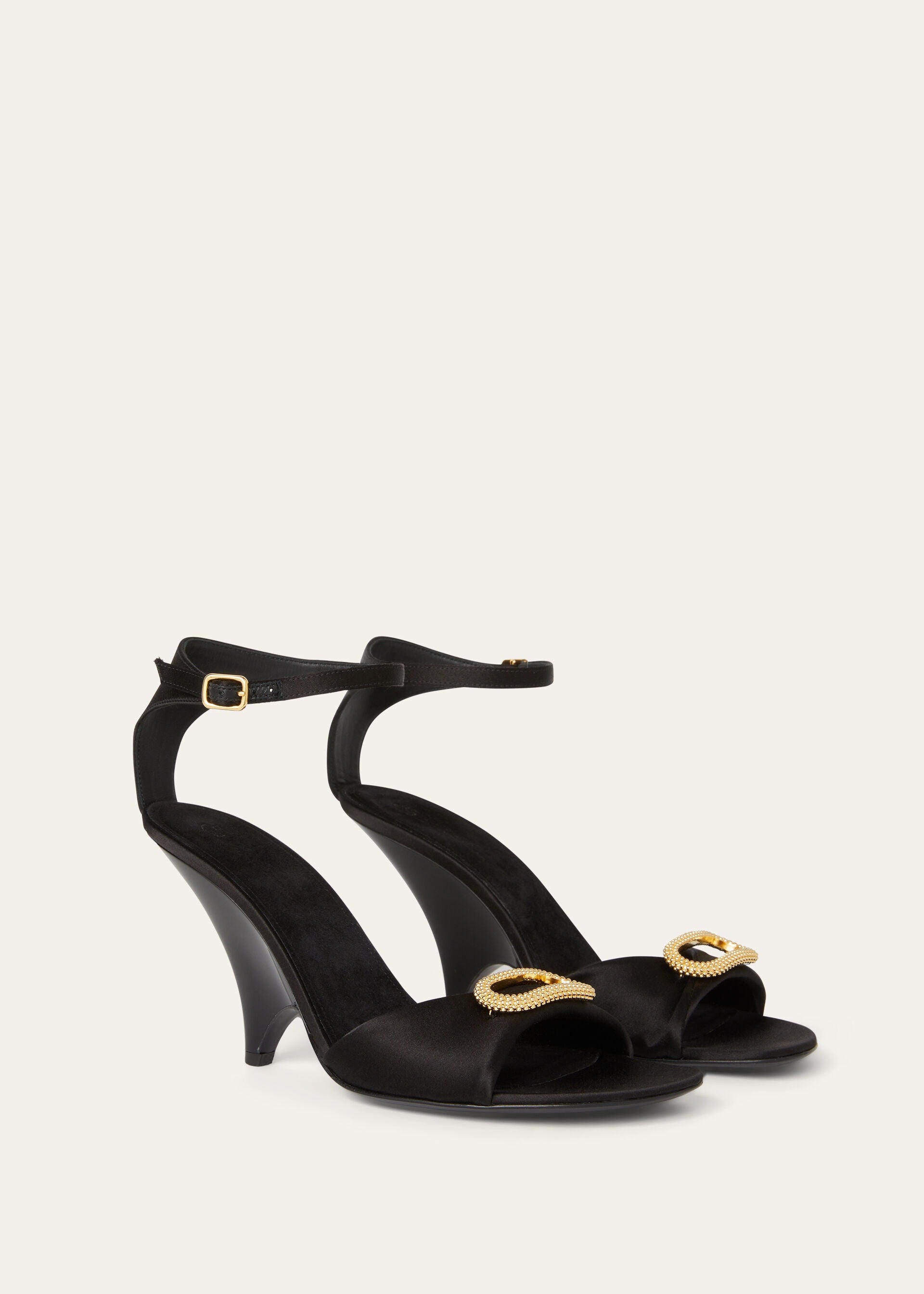 Olympia Heeled Sandal - Black