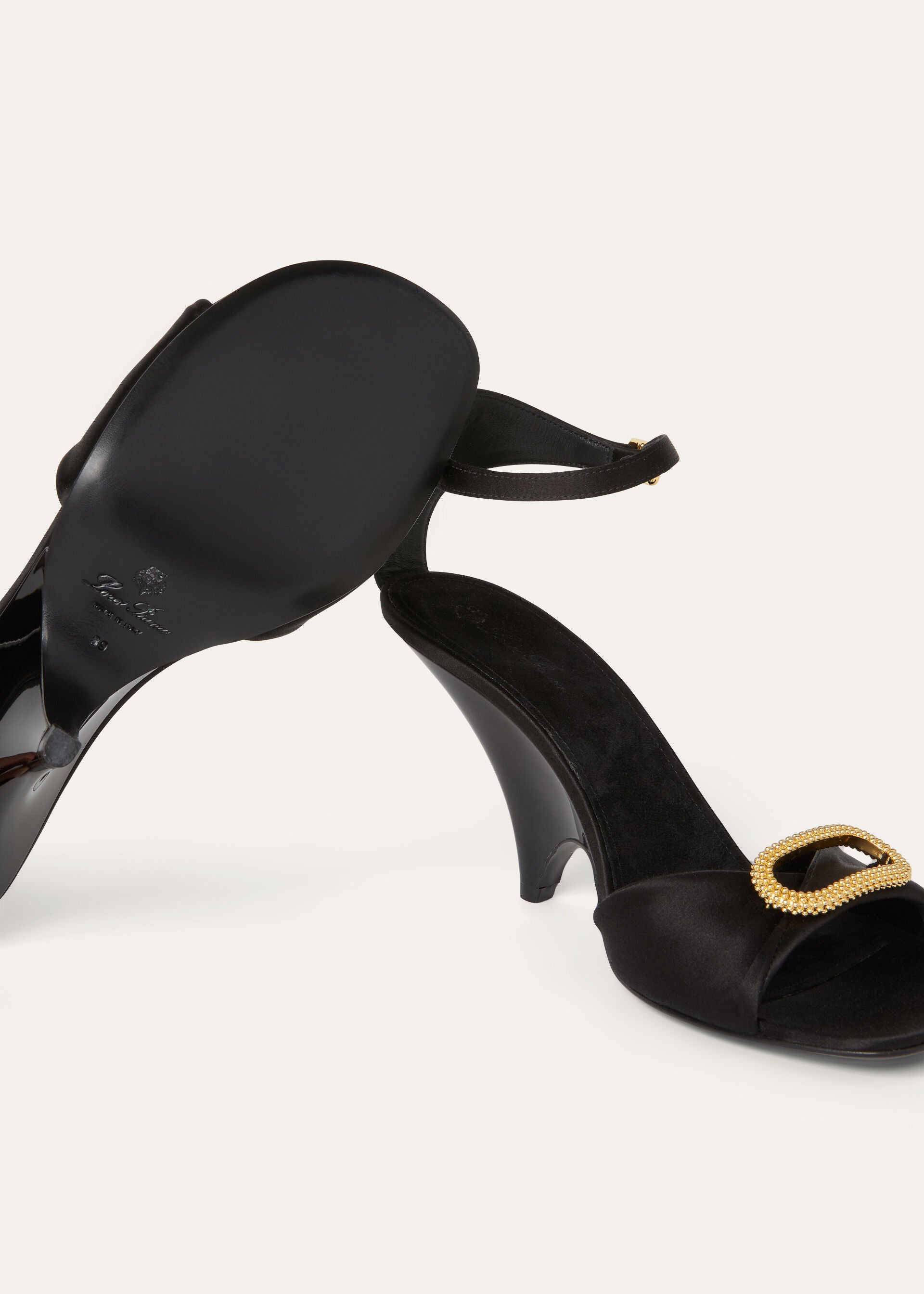 Olympia Heeled Sandal - Black